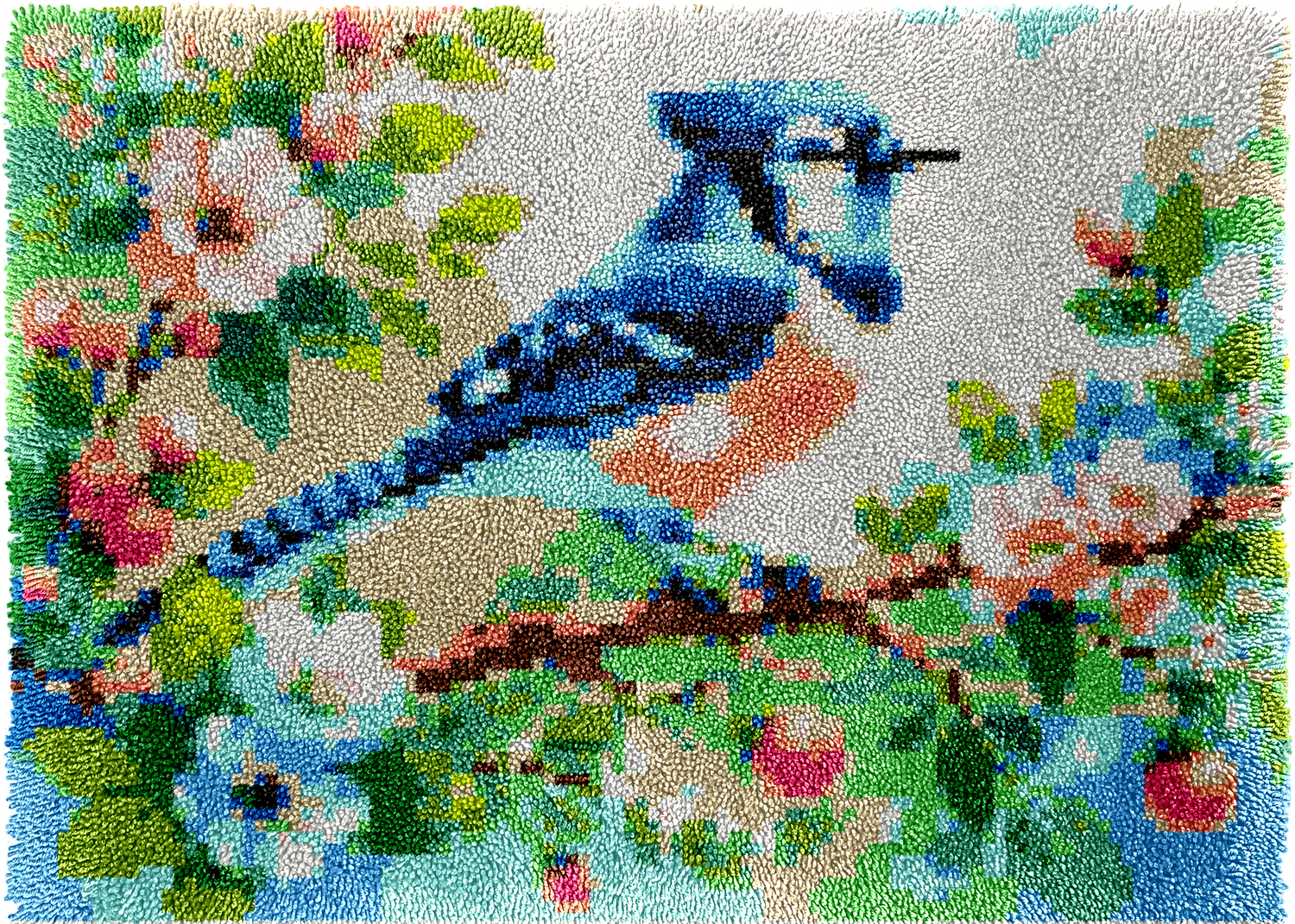 Latch Hook - Large Rug Kit - BLUE JAY