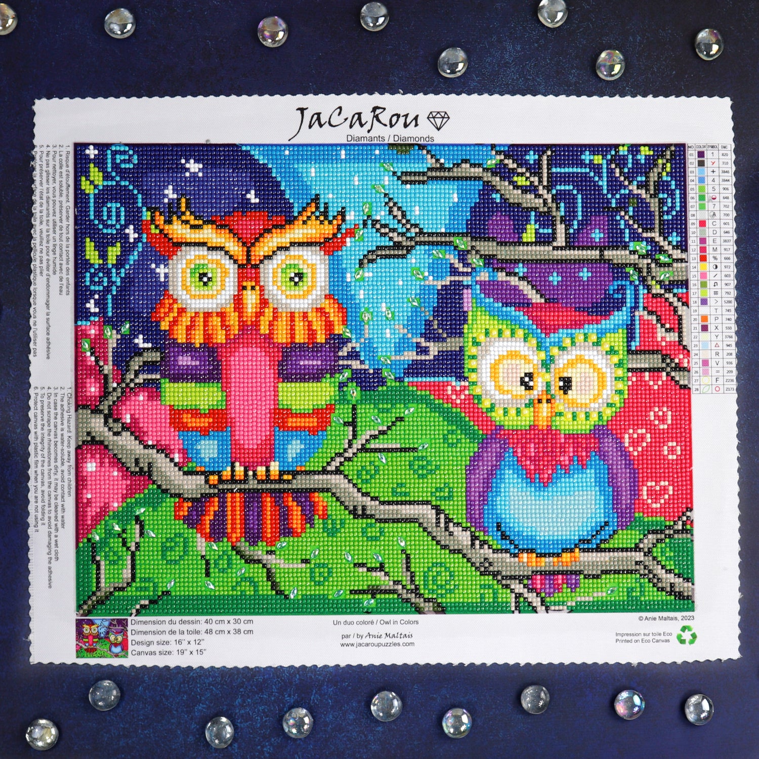 Diamond Painting - OWL IN COLORS