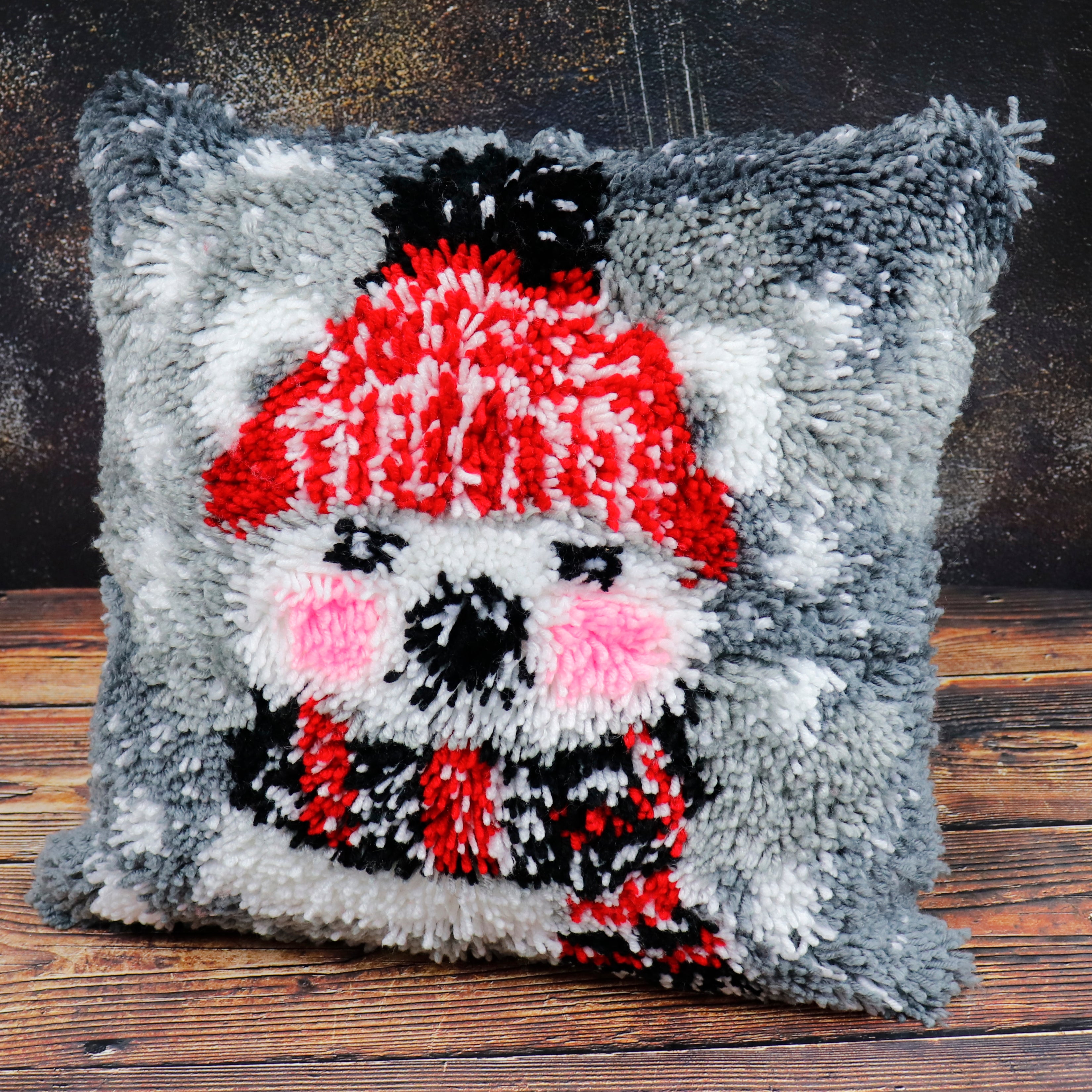 Points noués - Housse de coussin - OURS POLAIRE