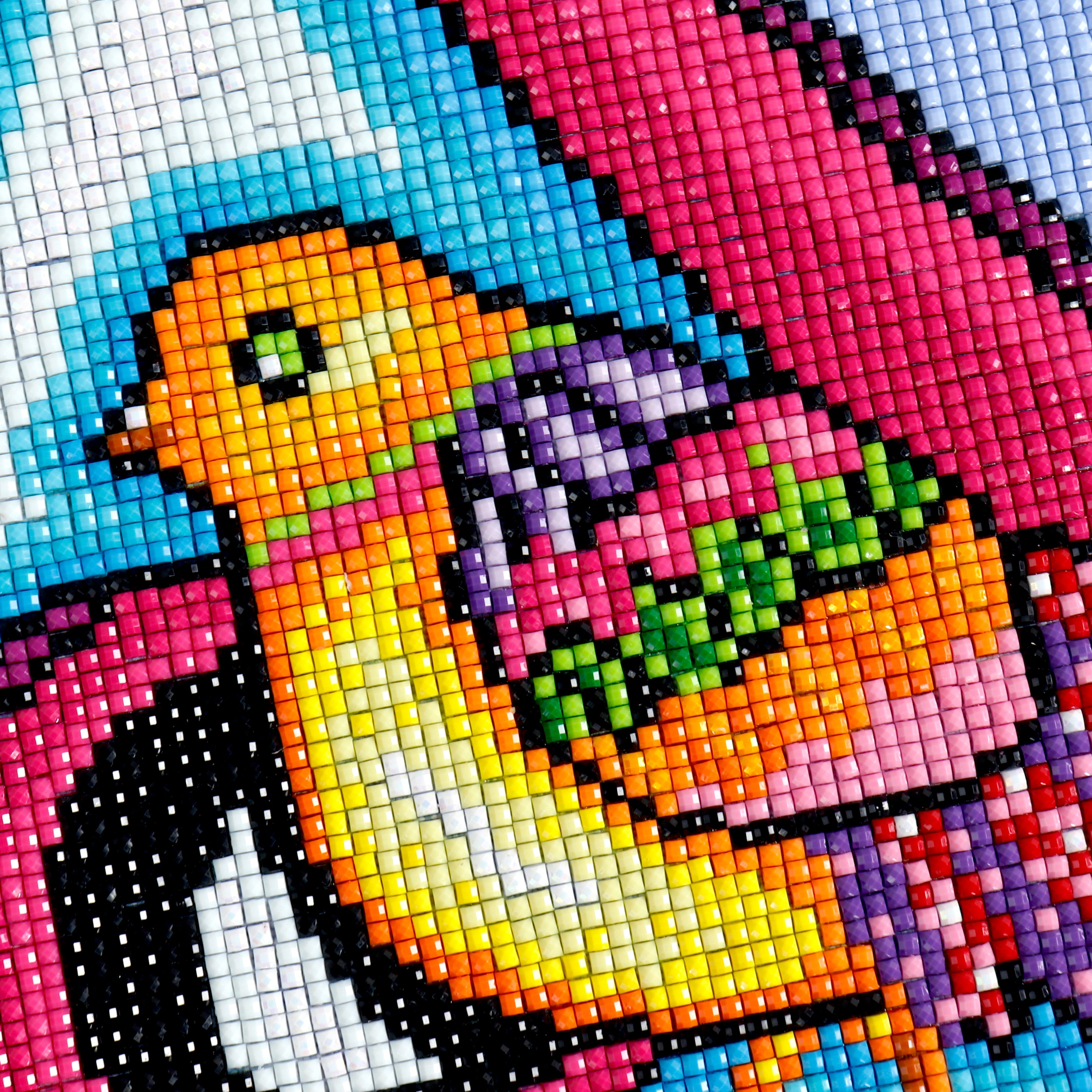 Broderie de diamant CARRÉS - LE PETIT OISEAU DE TOUTES LES COULEURS
