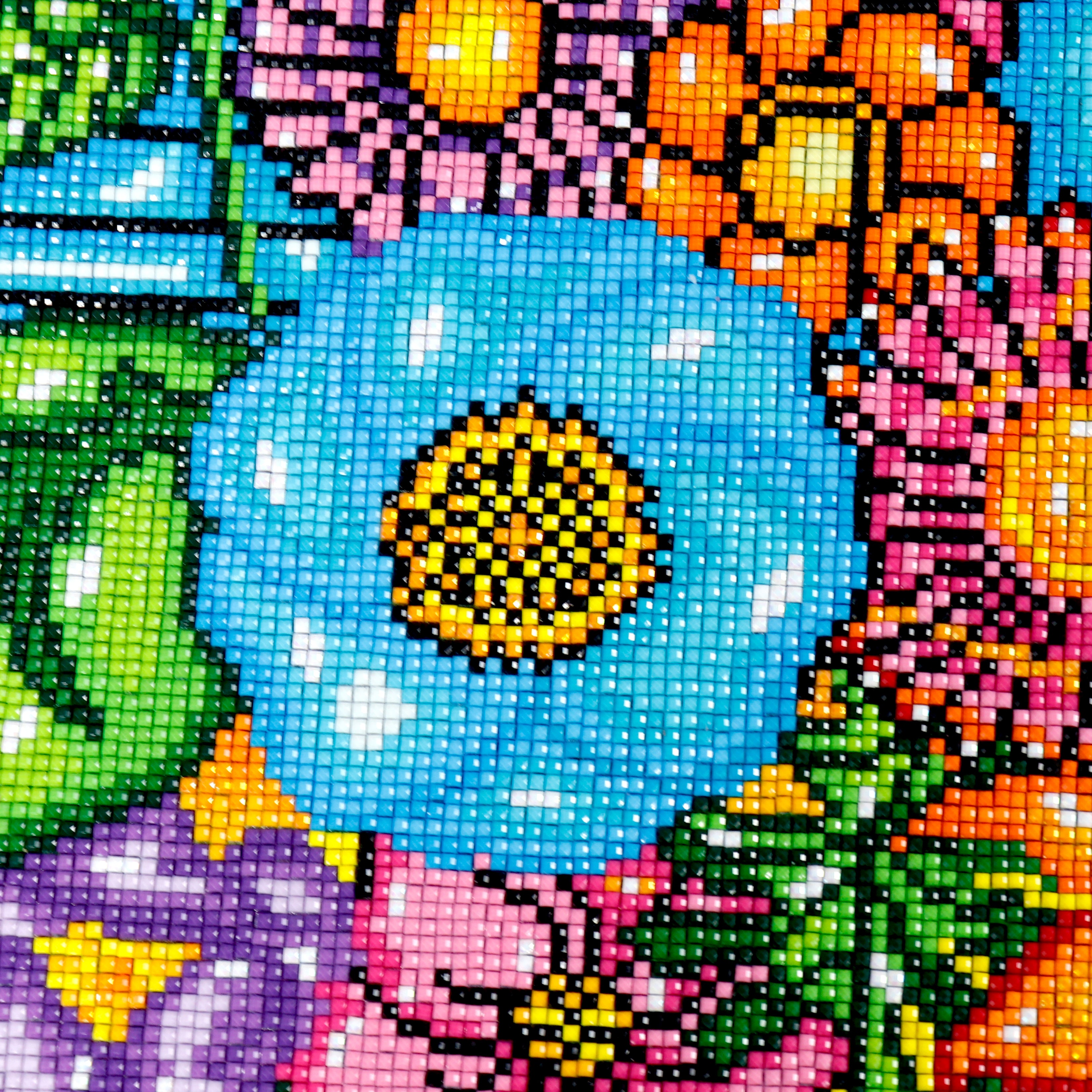Broderie de diamant CARRÉS - LE PETIT OISEAU DE TOUTES LES COULEURS