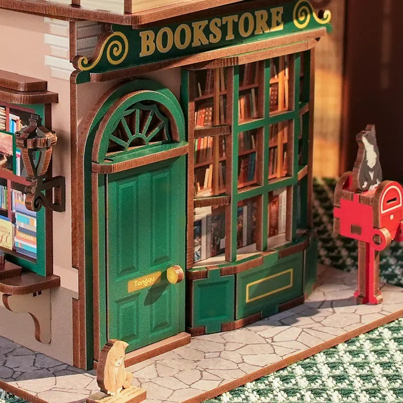 Mini-Desk Bin DIY wooden puzzle - BOOKSTORE