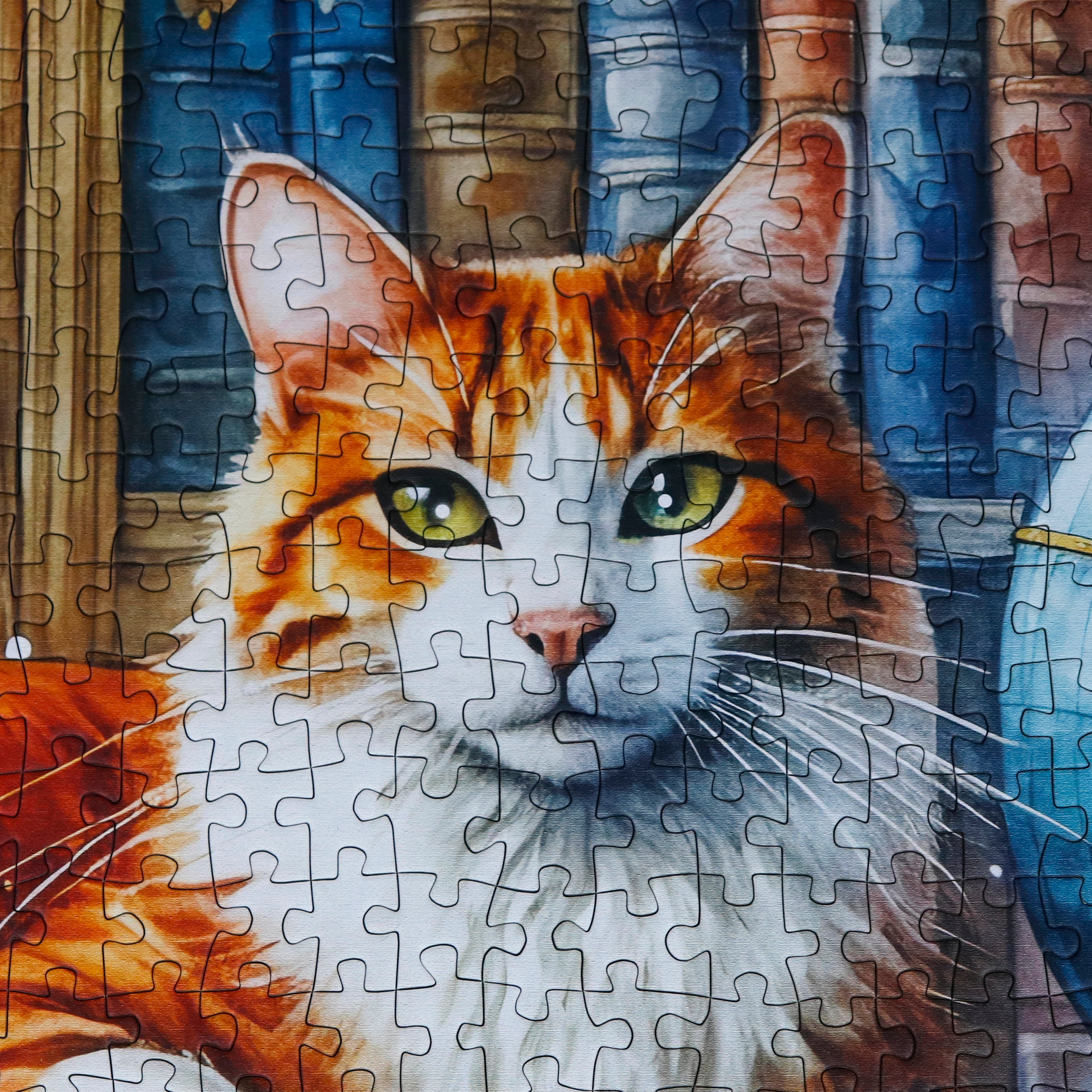 Puzzle - BOOKS, GLOBE & PURRS