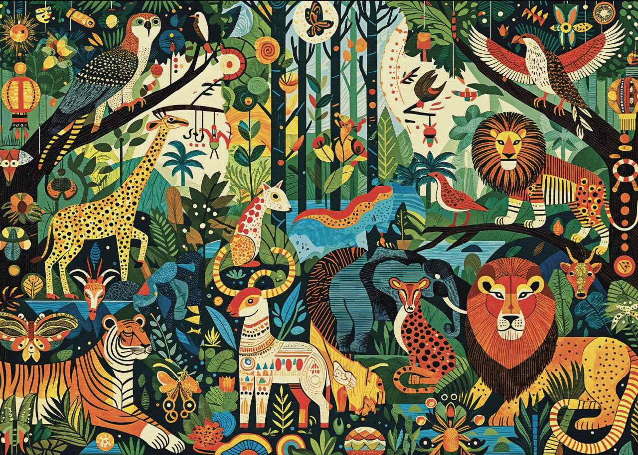 Puzzle -  BRIGHT JUNGLE VIBES