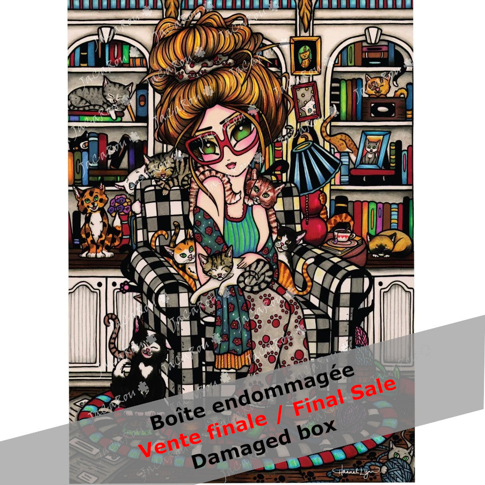 -30% DAMAGED BOX Puzzle 1000 pieces CRAZY CAT LADY