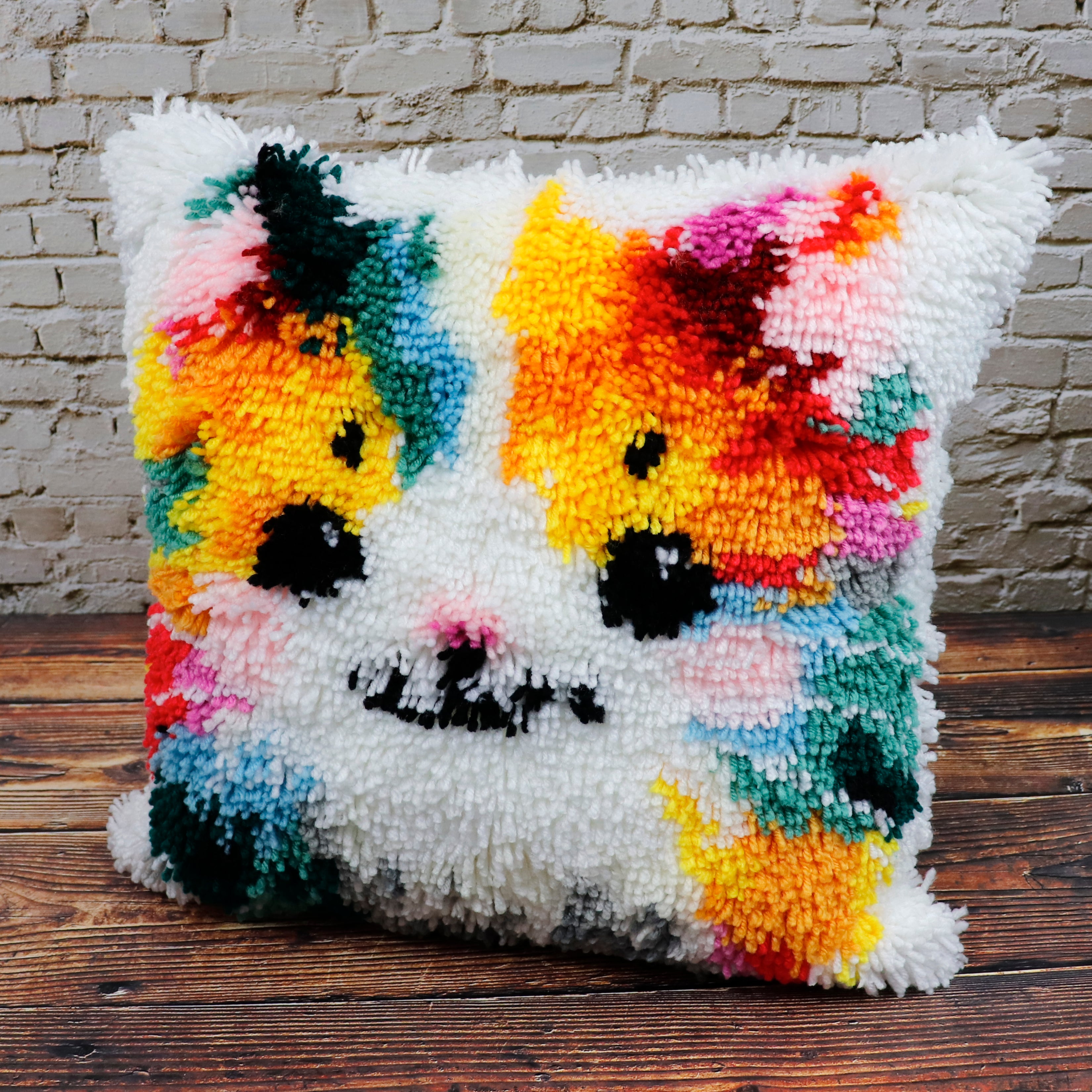 Points noués - Housse de coussin - CHAT