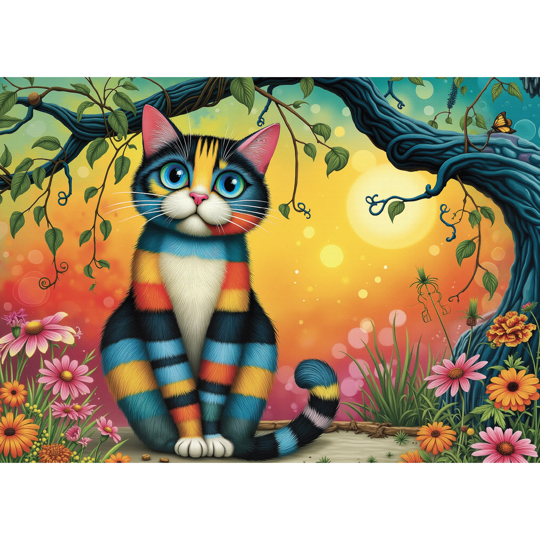 Casse-Tête - COLORFUL STRIPED CAT