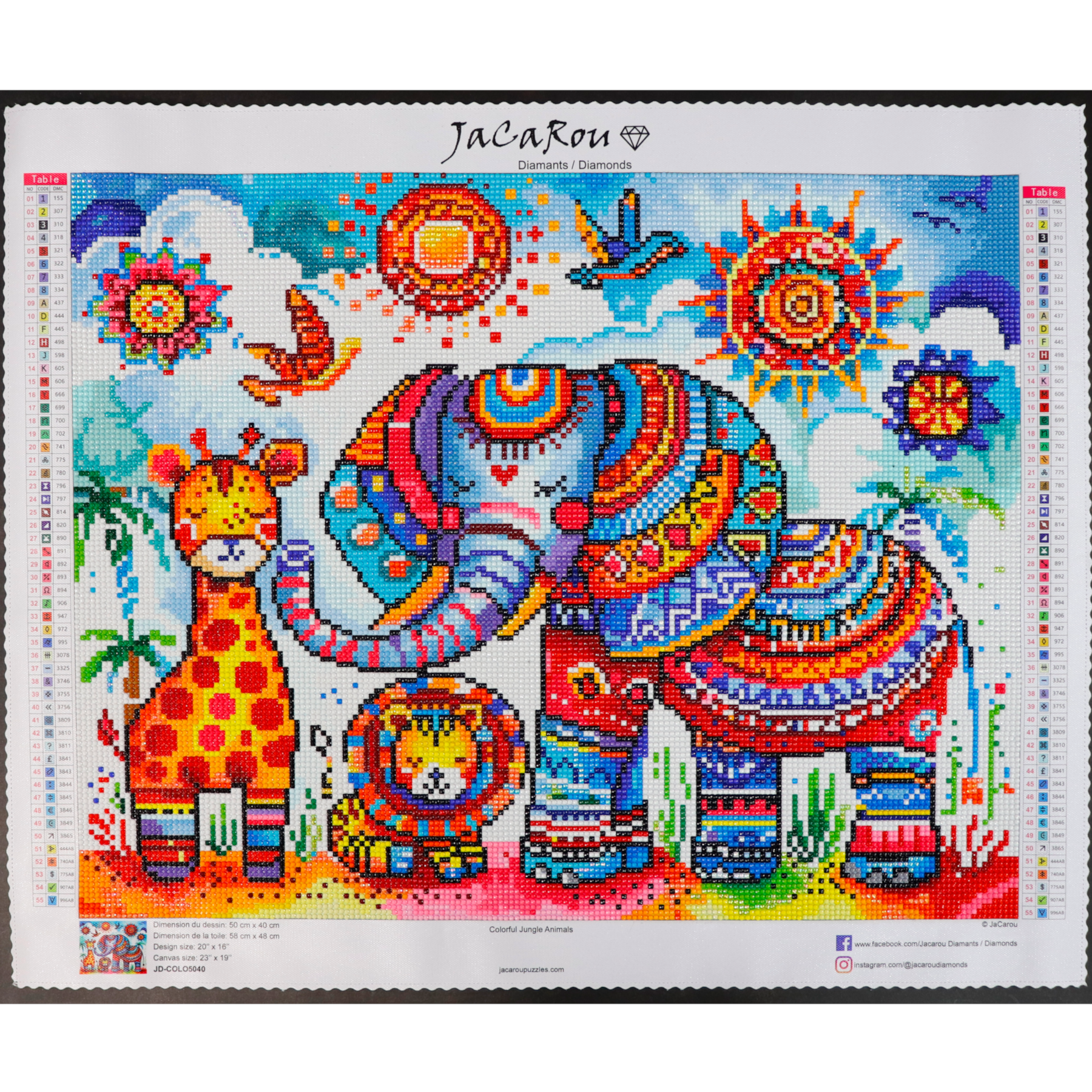 Diamond Painting - COLORFUL JUNGLE ANIMALS