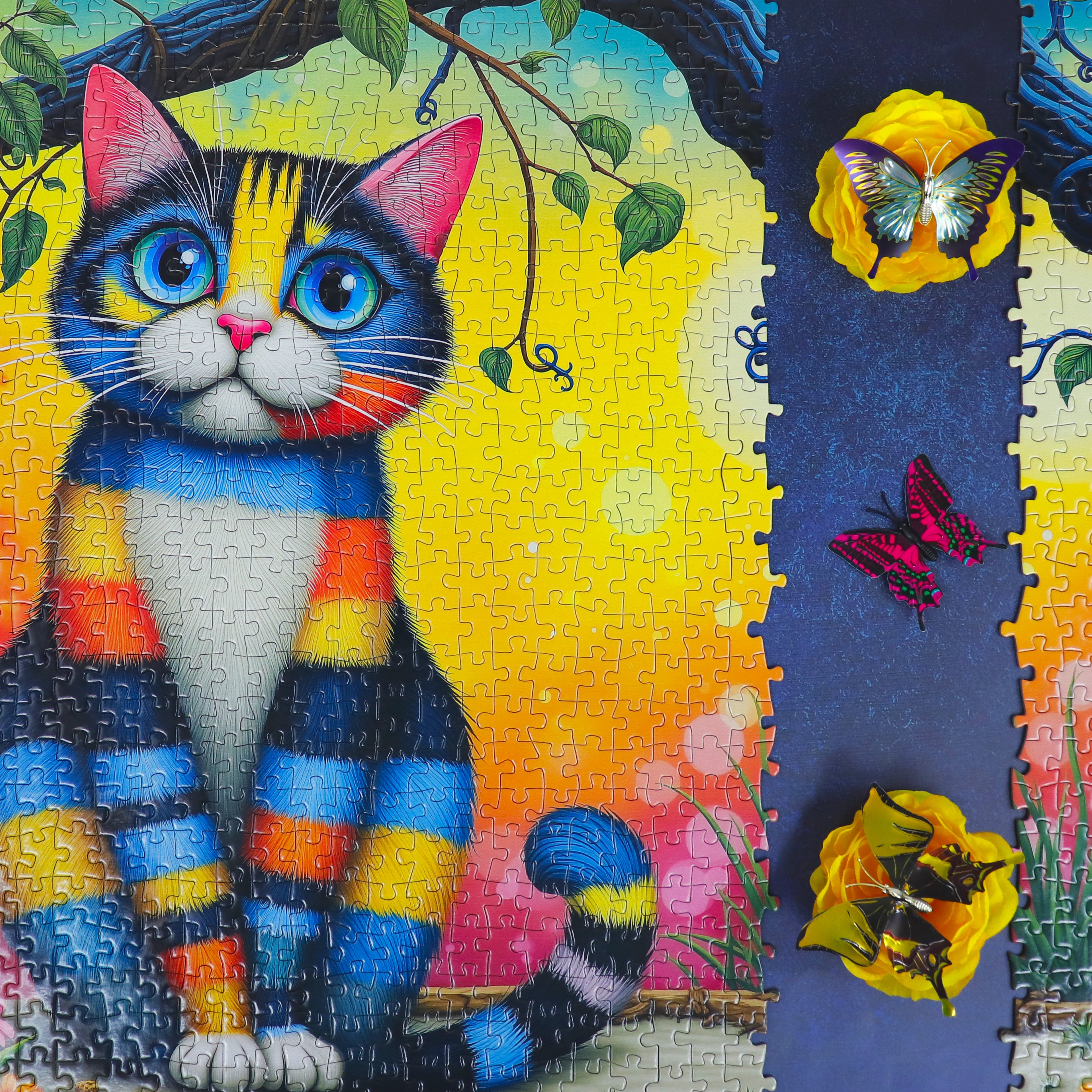 Puzzle - COLORFUL STRIPED CAT