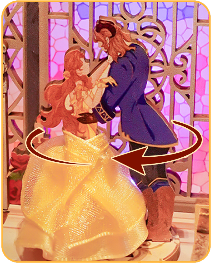 MINI-décor de bibliothèque - LA BÊTE ET LA BELLE