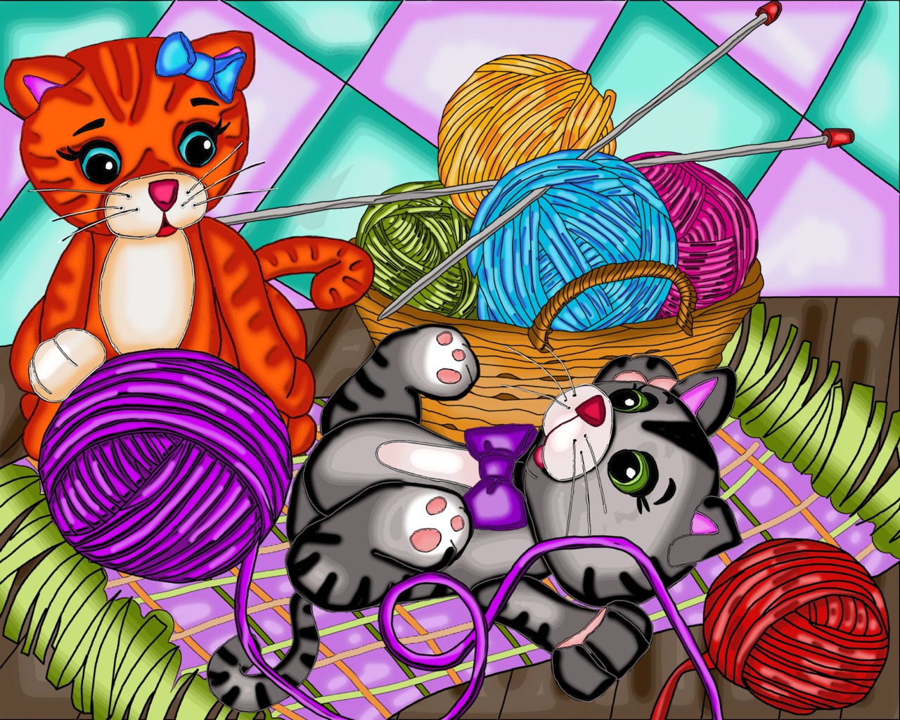 Broderie de diamants RONDS - BALLES DE LAINE ET CHATONS MIGNONS