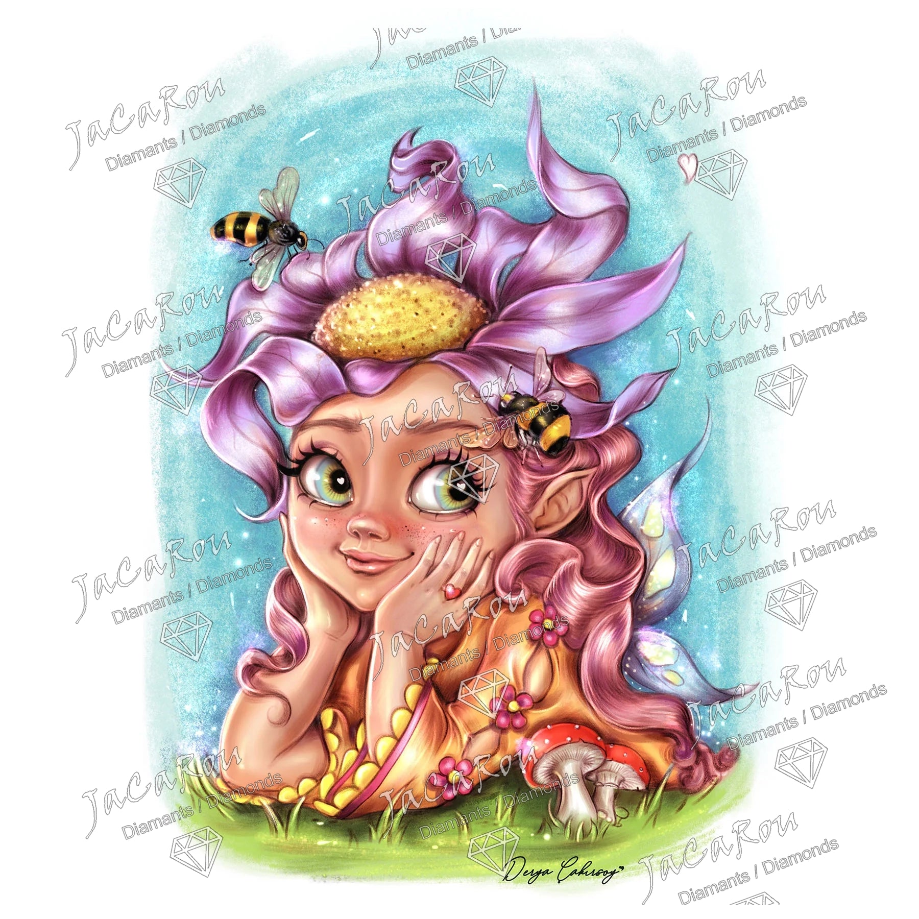 Diamond Painting ROUND - FAIRY FLORI