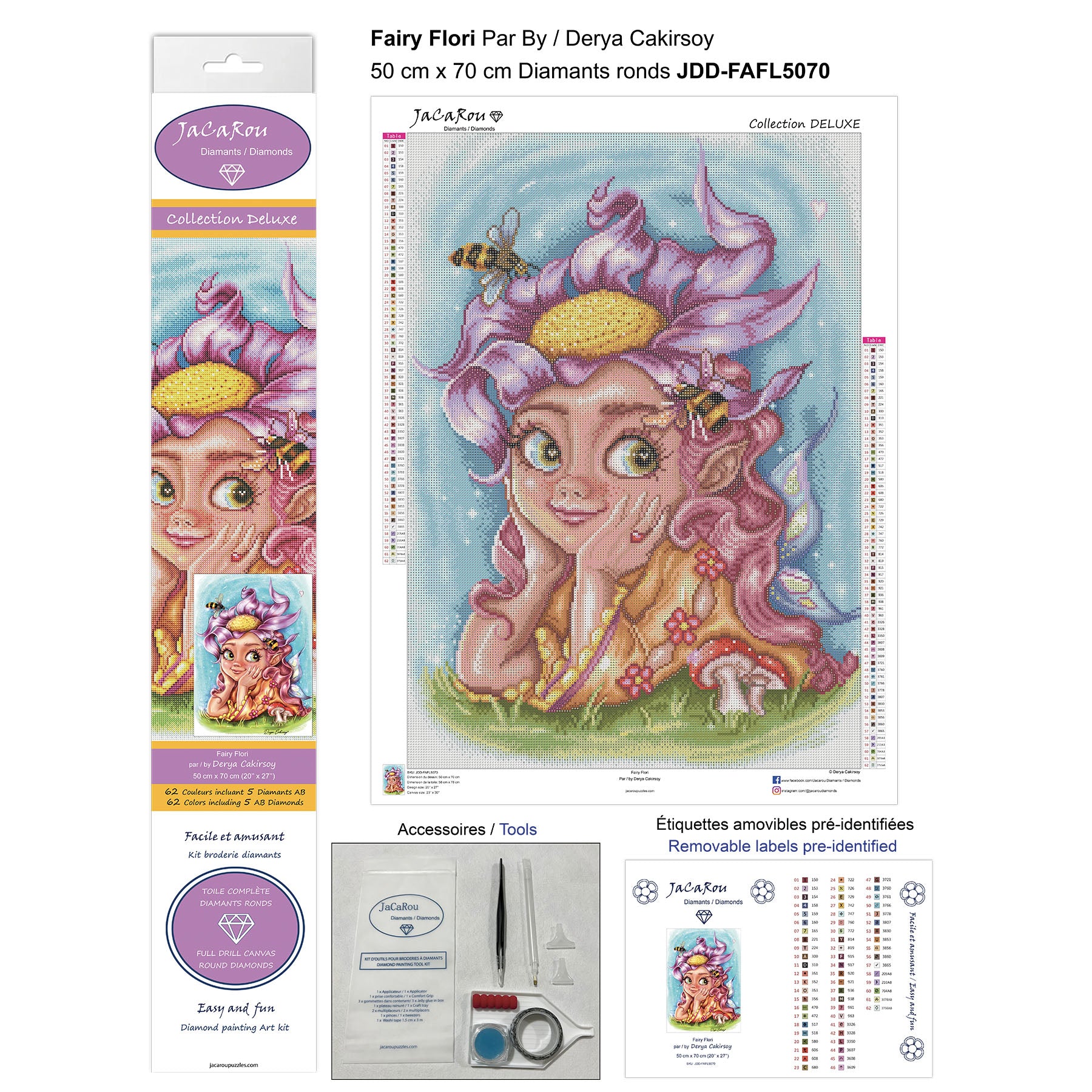 Diamond Painting ROUND - FAIRY FLORI