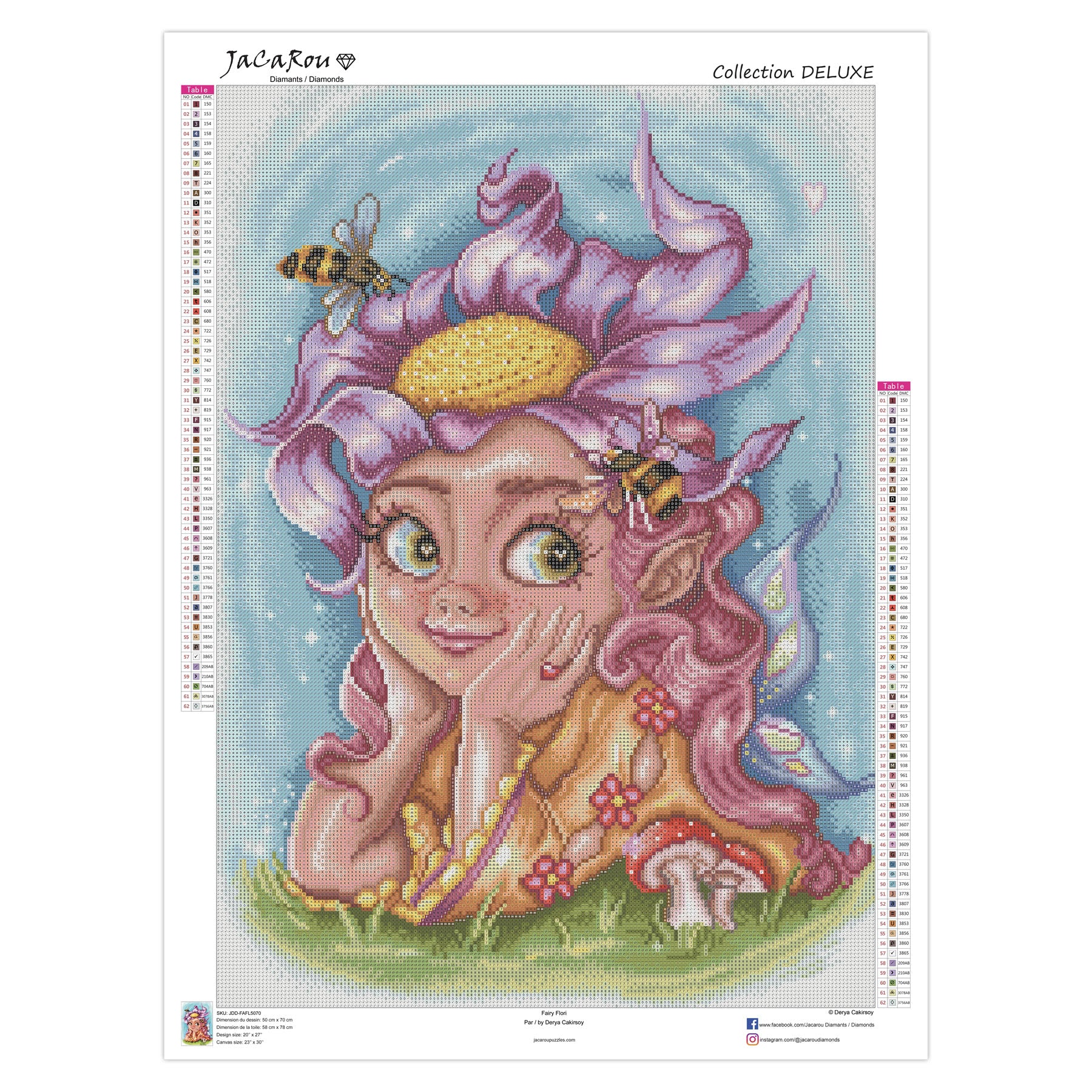 Diamond Painting ROUND - FAIRY FLORI