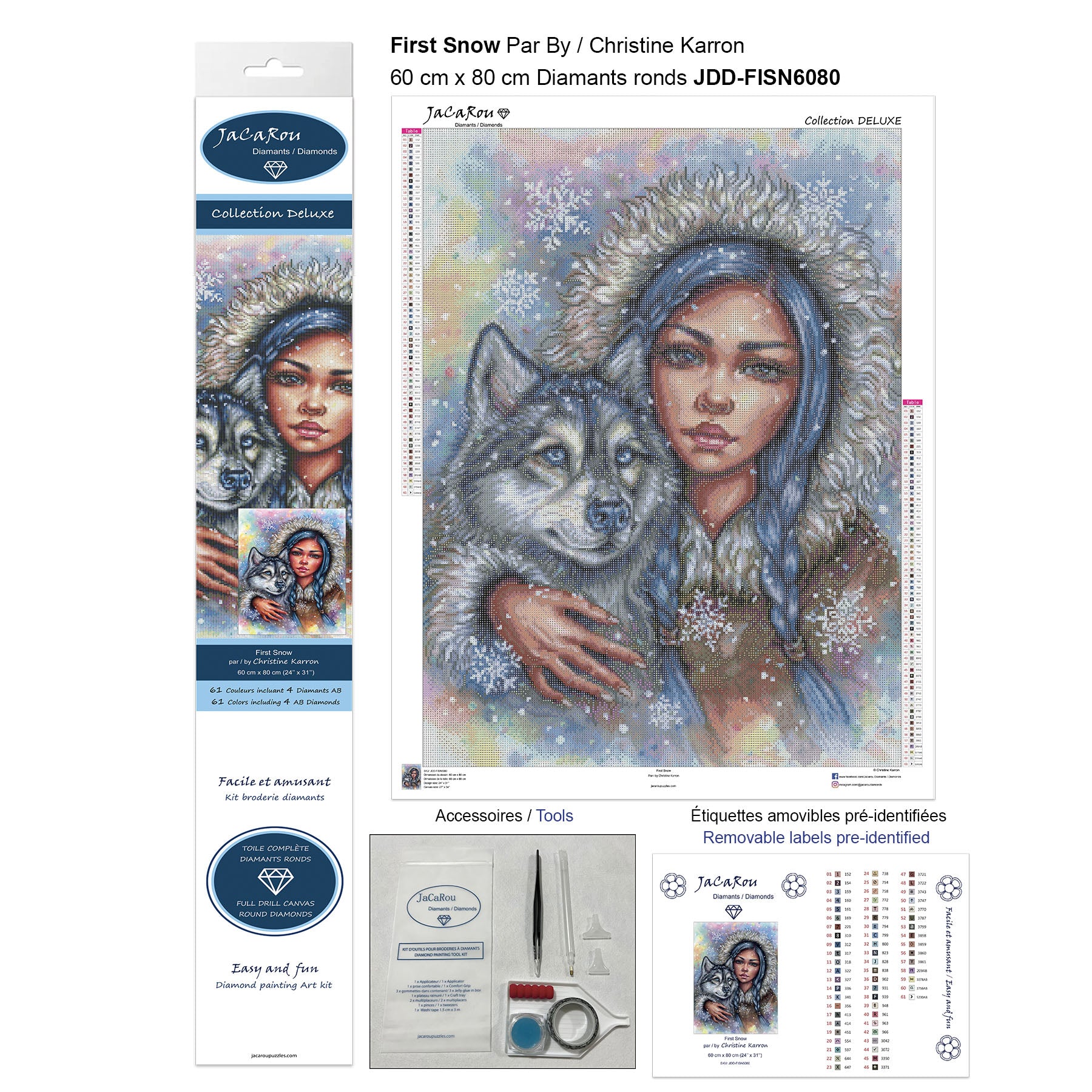 Diamond Painting DELUXE - FIRST SNOW