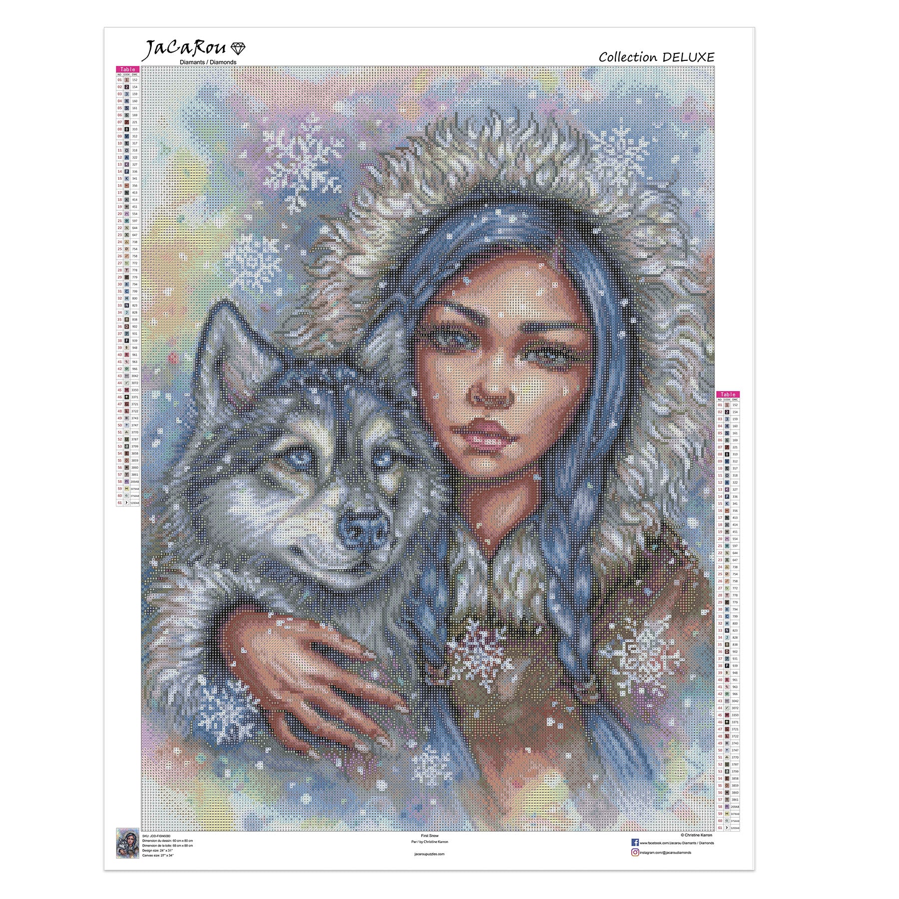 Diamond Painting DELUXE - FIRST SNOW