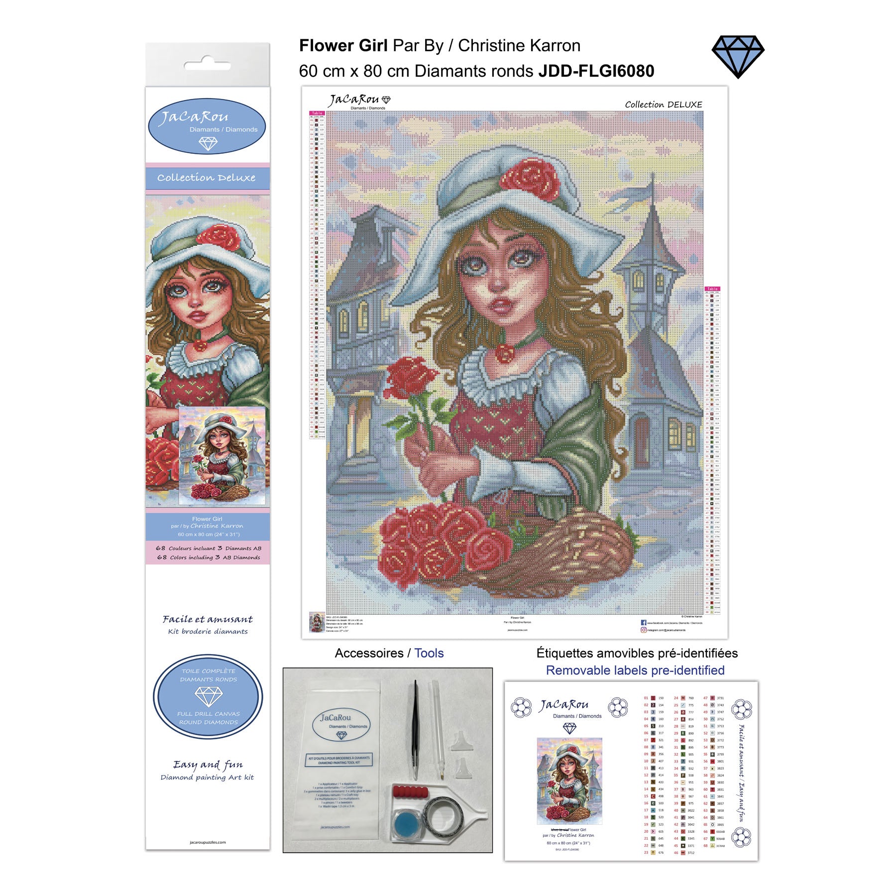 Broderie de diamants RONDS - FLOWER GIRL