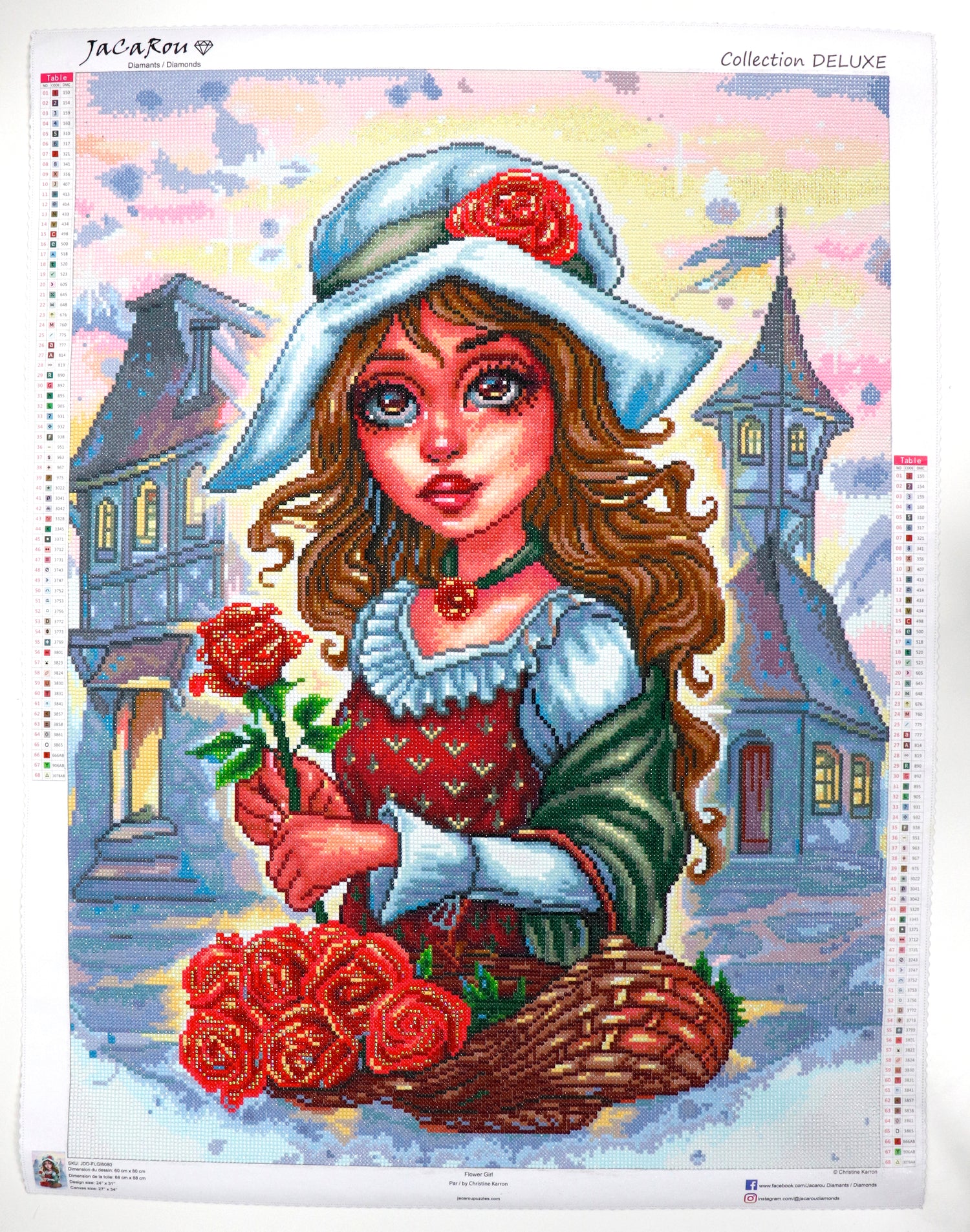 Diamond Painting DELUXE - FLOWER GIRL