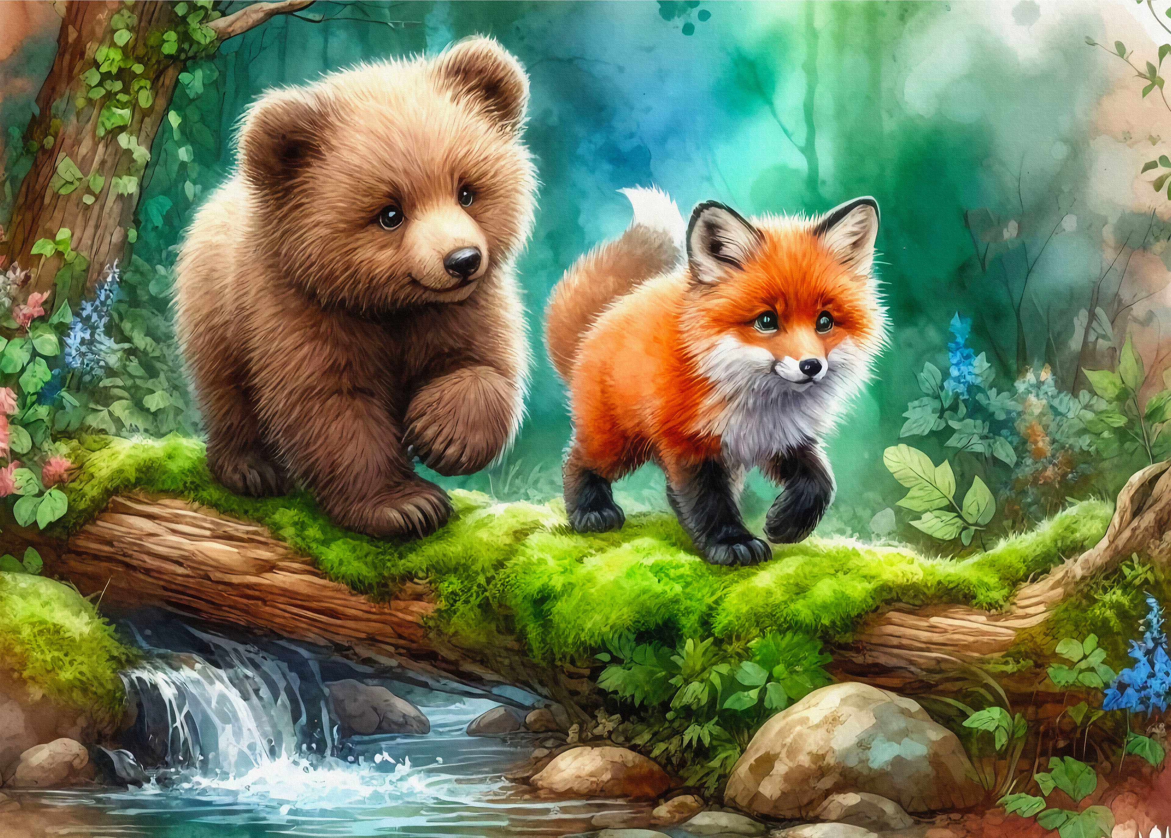 Broderie de diamants RONDS - FOREST FRIENDS