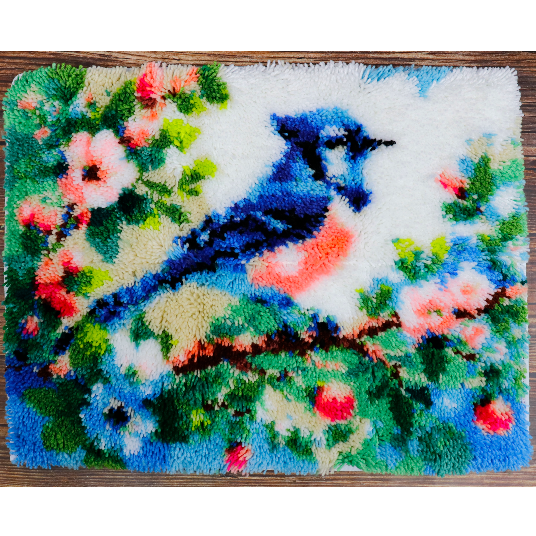 Latch Hook - Large Rug Kit - BLUE JAY