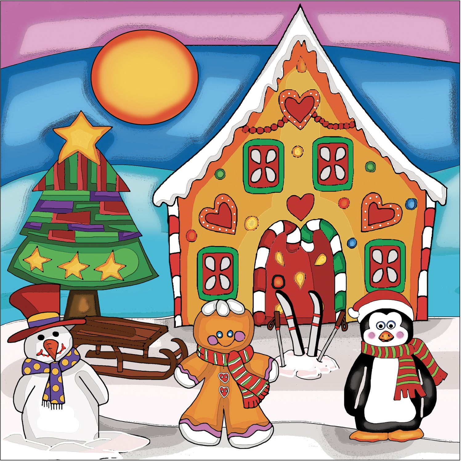 Diamond Painting - GINGERBREAD MAN AND FRIENDS