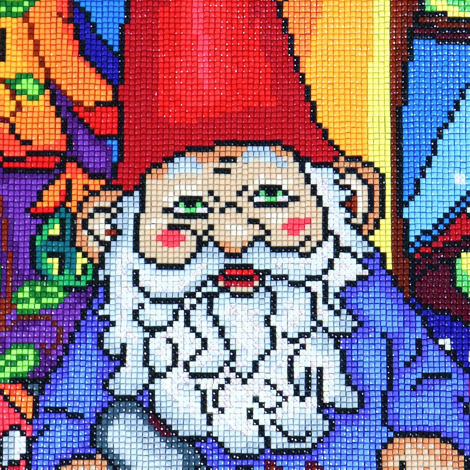Broderie de diamant CARRÉS - GNOME DE JARDIN