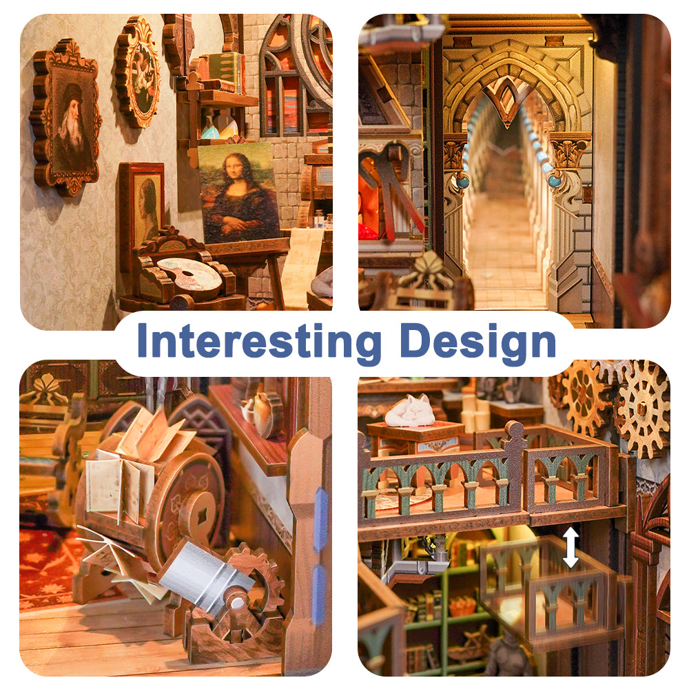 MINI-décor de bibliothèque - LEONARDO DA VINCI