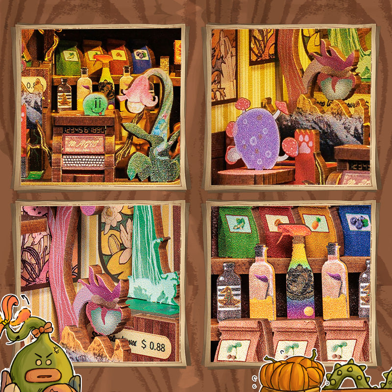 MINI-décor de bibliothèque - HERBORISTERIE ENCHANTÉE