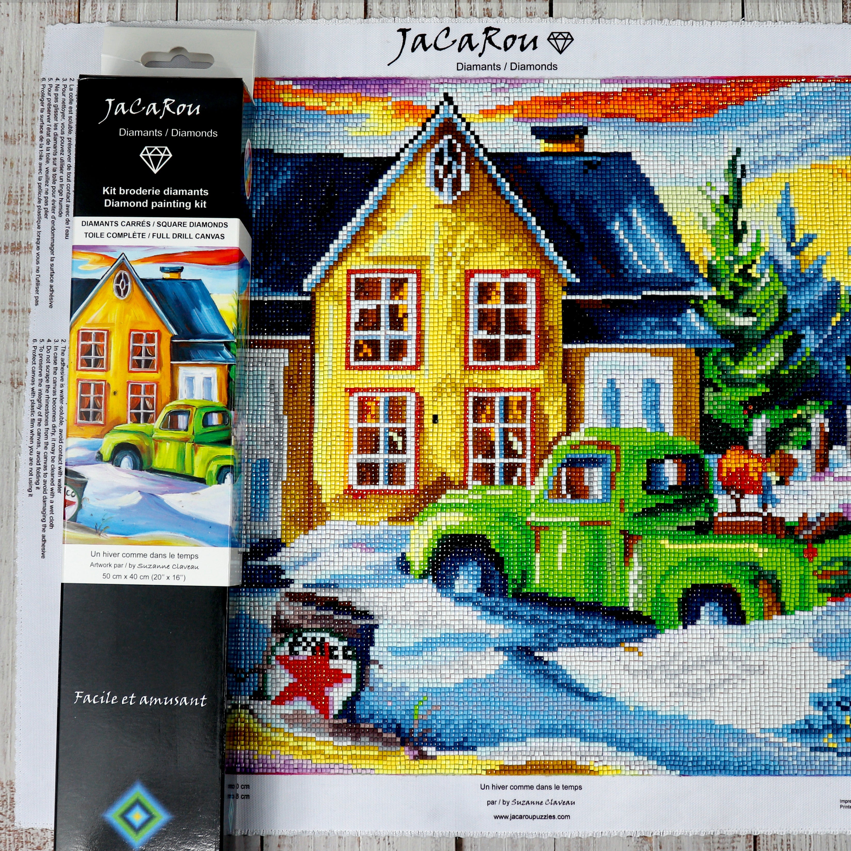 Broderie de diamants CARRÉS - UN HIVER COMME DANS LE TEMPS