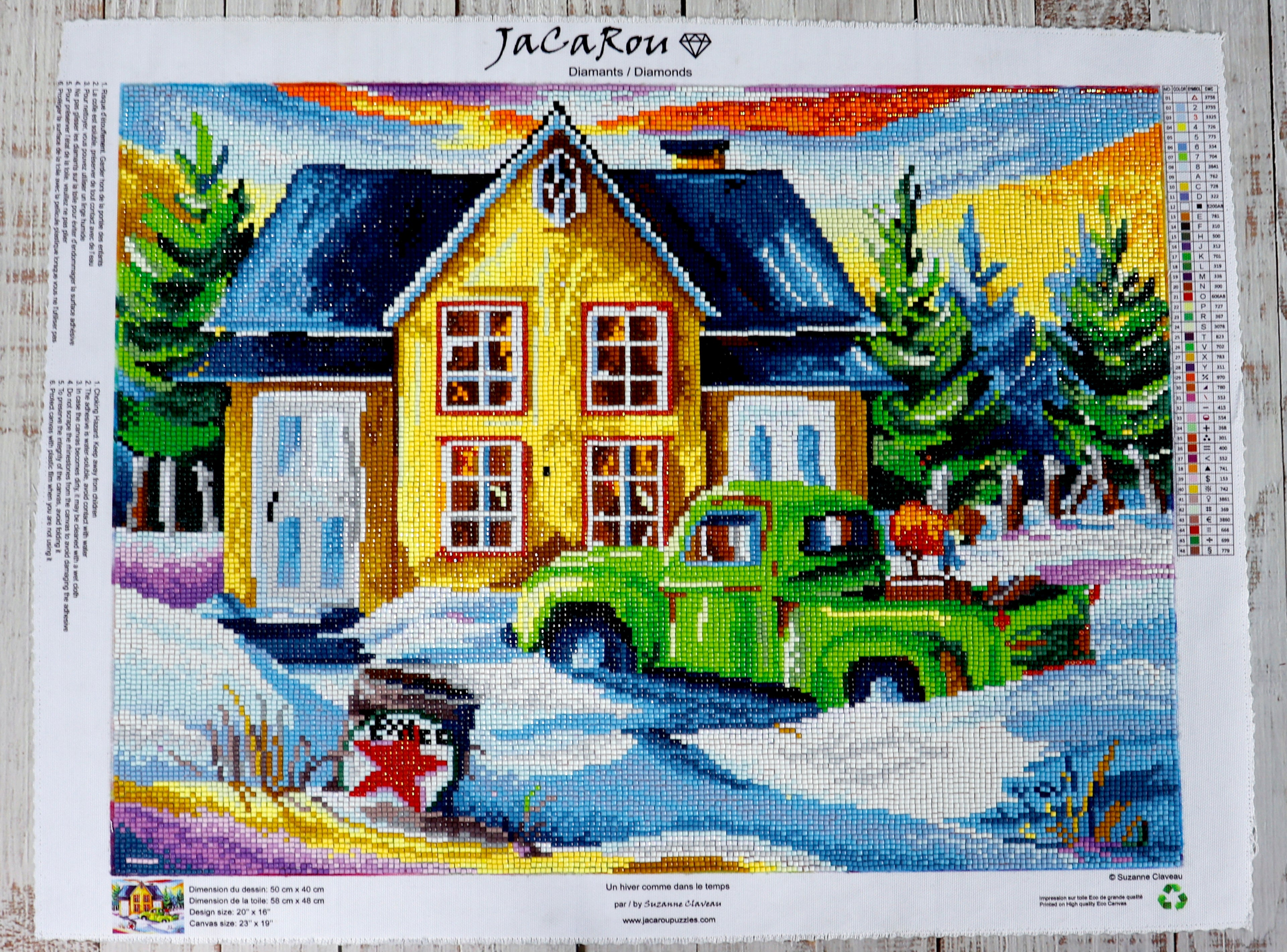 Broderie de diamants CARRÉS - UN HIVER COMME DANS LE TEMPS