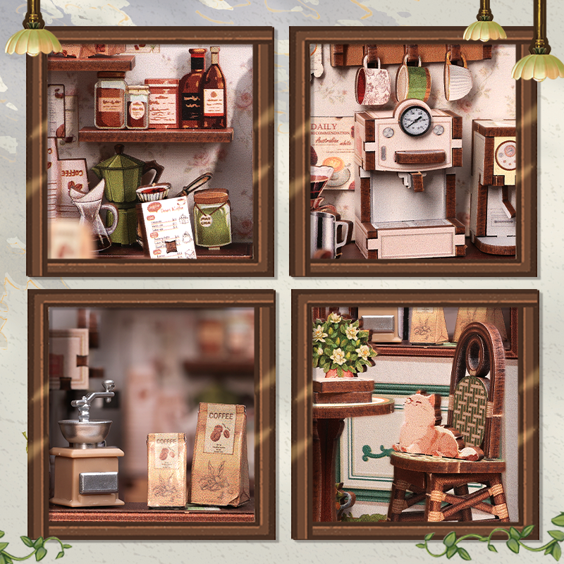 MINI-décor de bibliothèque - SUNNY CAFE