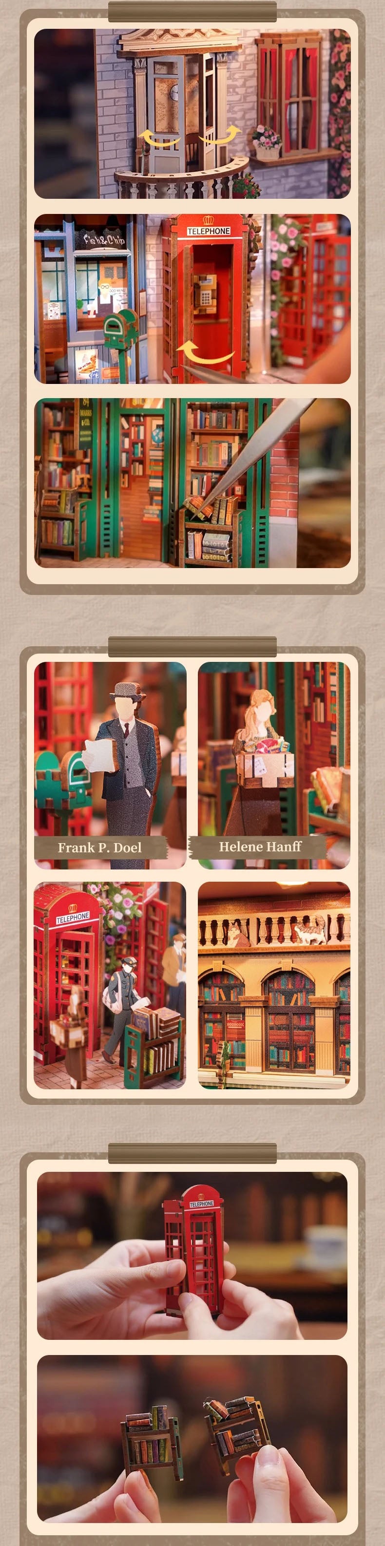 MINI-décor de bibliothèque - 84 CHARING CROSS ROAD