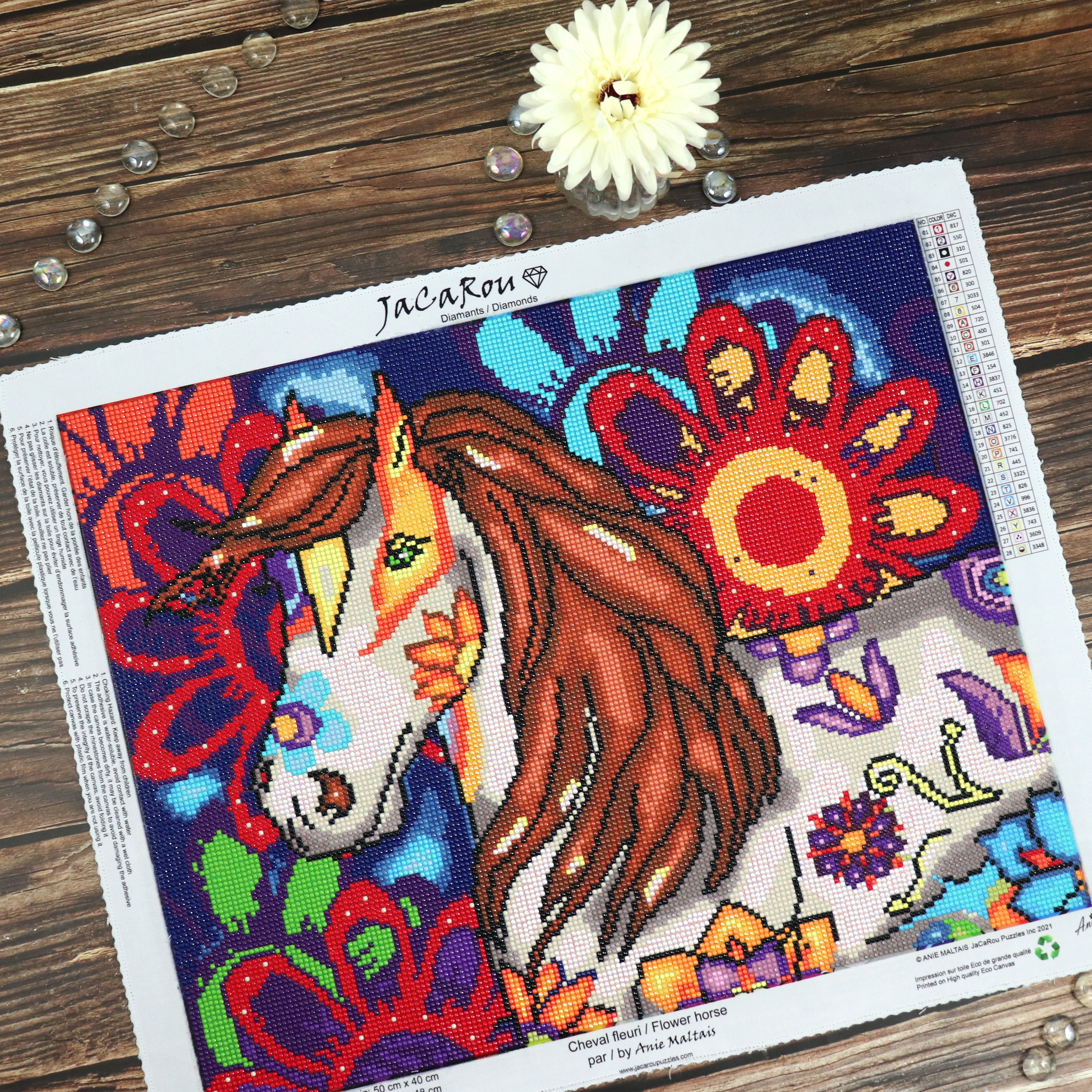 Diamond Painting - FLOWER HORSE