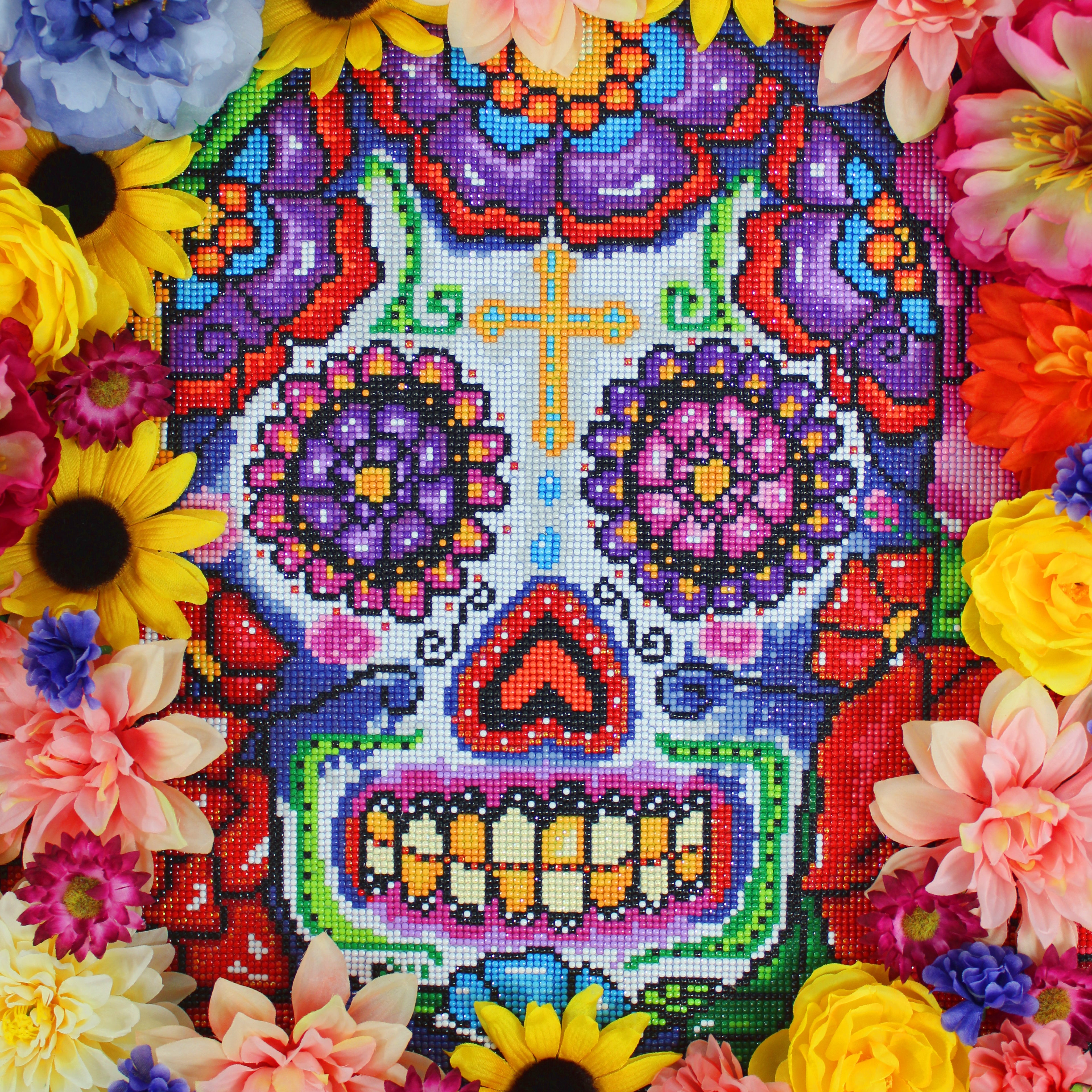 Diamond Painting - FLOWER SKULL