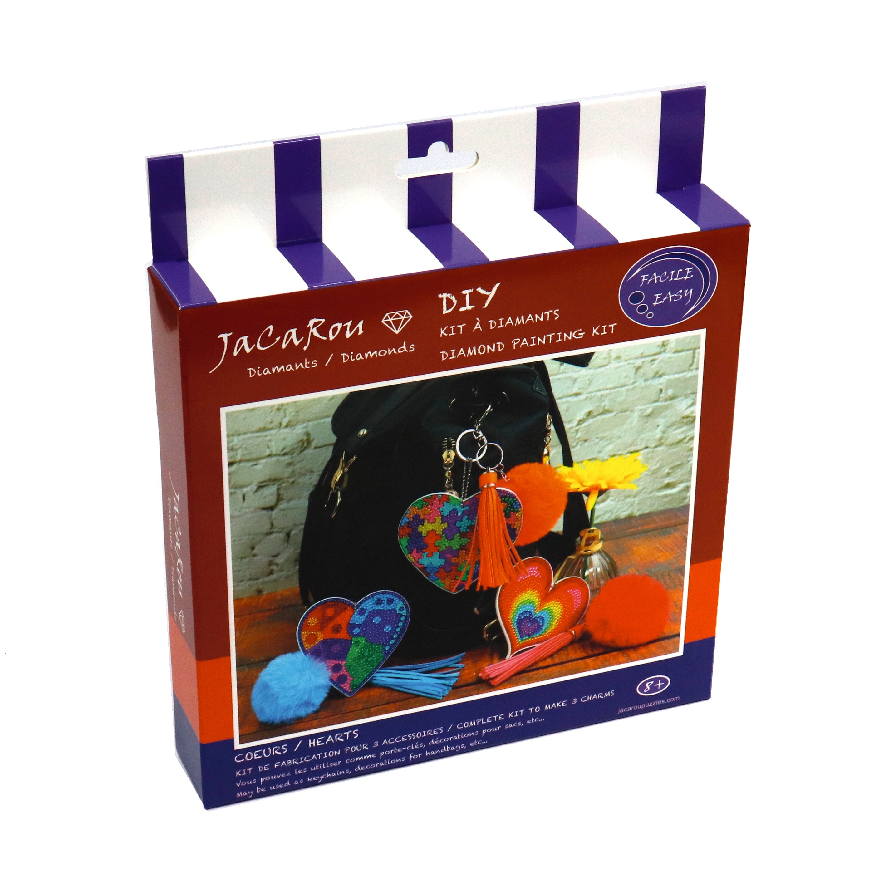Decoration Painting kit for bags - HEARTS