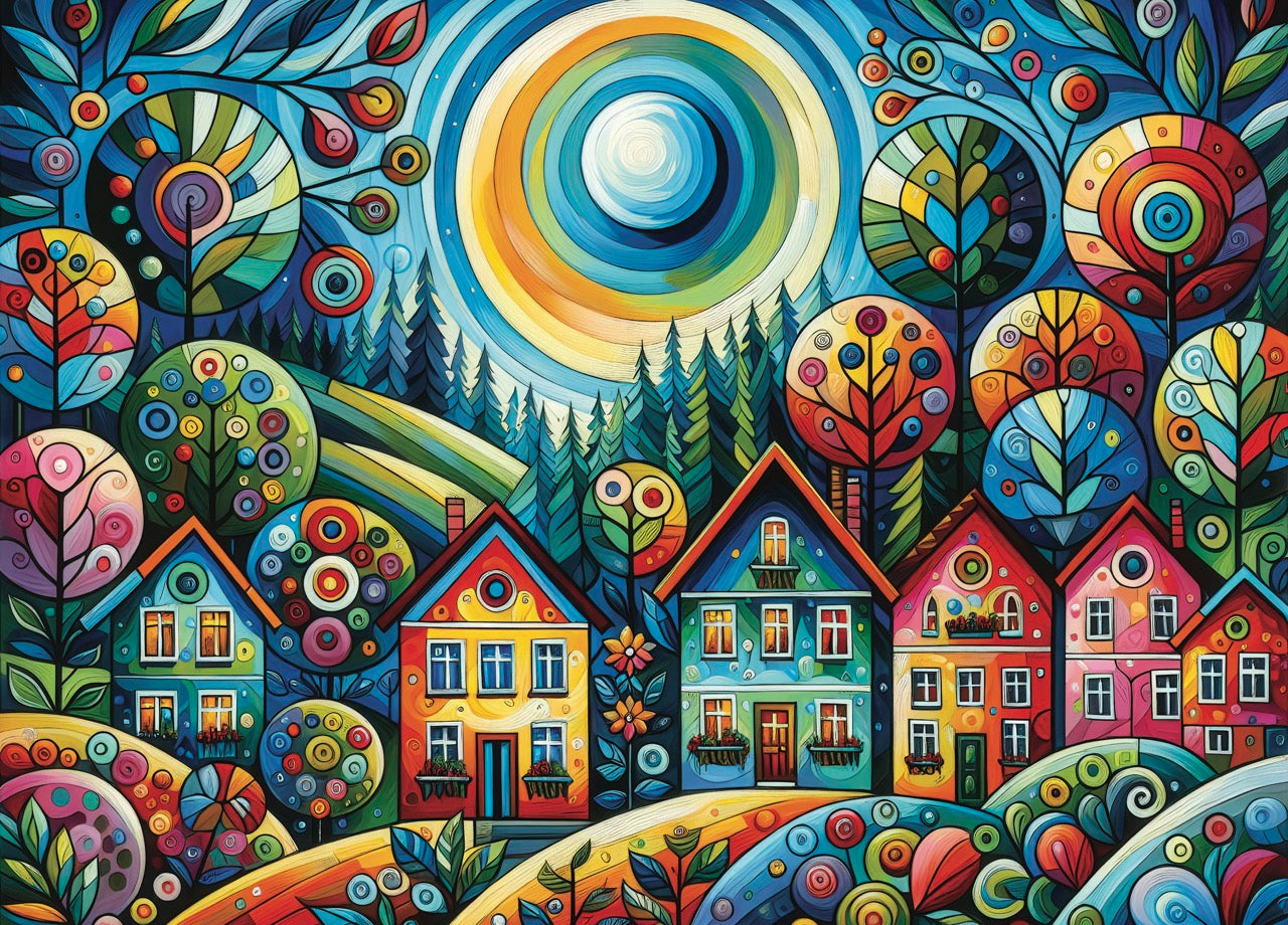 Puzzle -  LOVELY COLORFUL VILLAGE