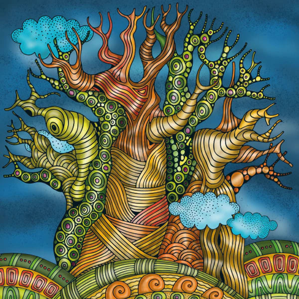 Casse-tête MINI - Q9-1 (72 PCES) DOODLE SERIE (Arbre)