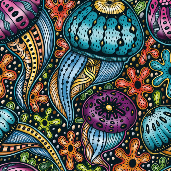 Casse-tête MINI - Q9-3 (72 PCES) DOODLE SERIE (Méduses)