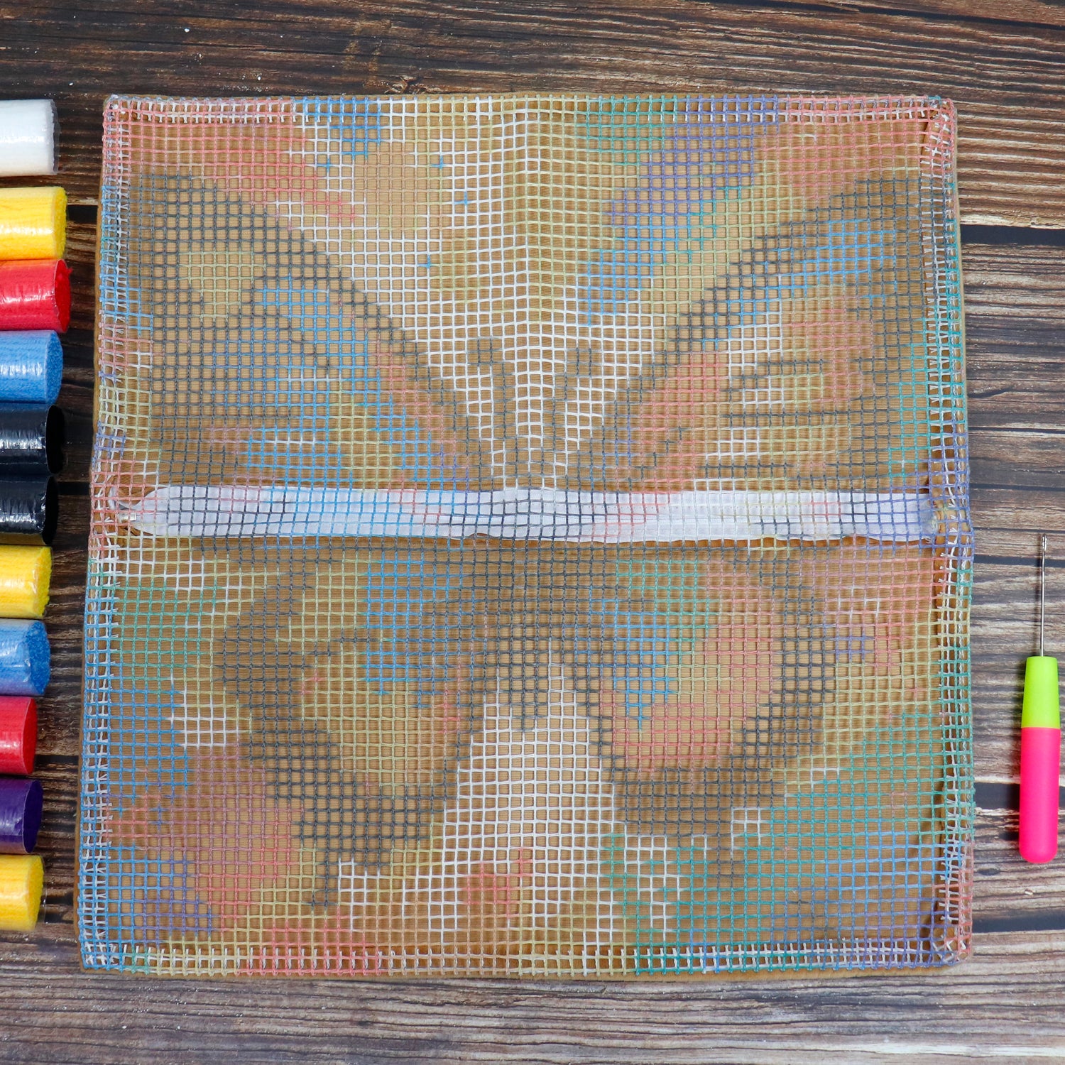 Latch Hook - Throw Pillow Cover Kit - BUTTERFLY