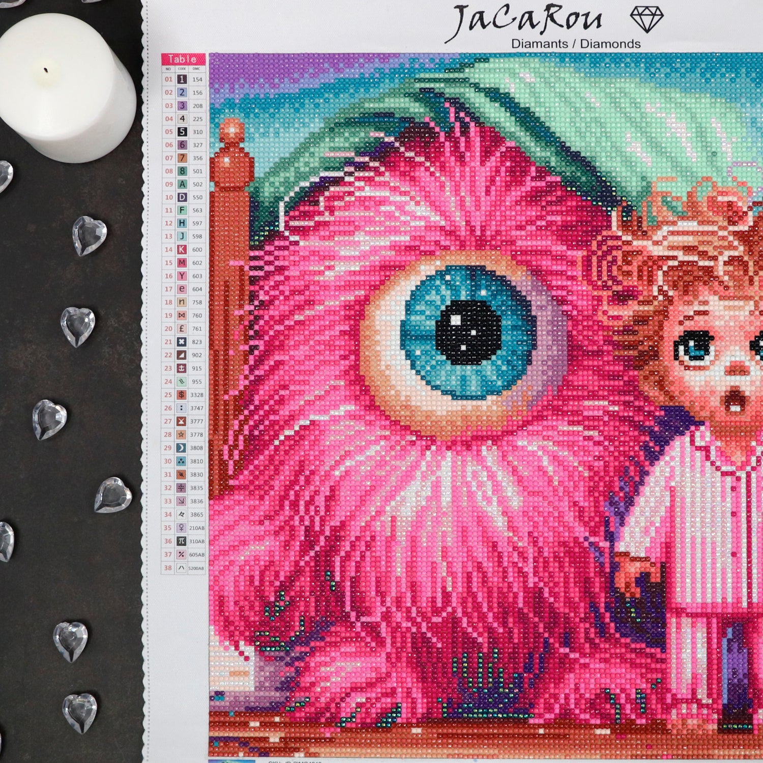 Broderie de diamant RONDS - MY PINK MONSTER