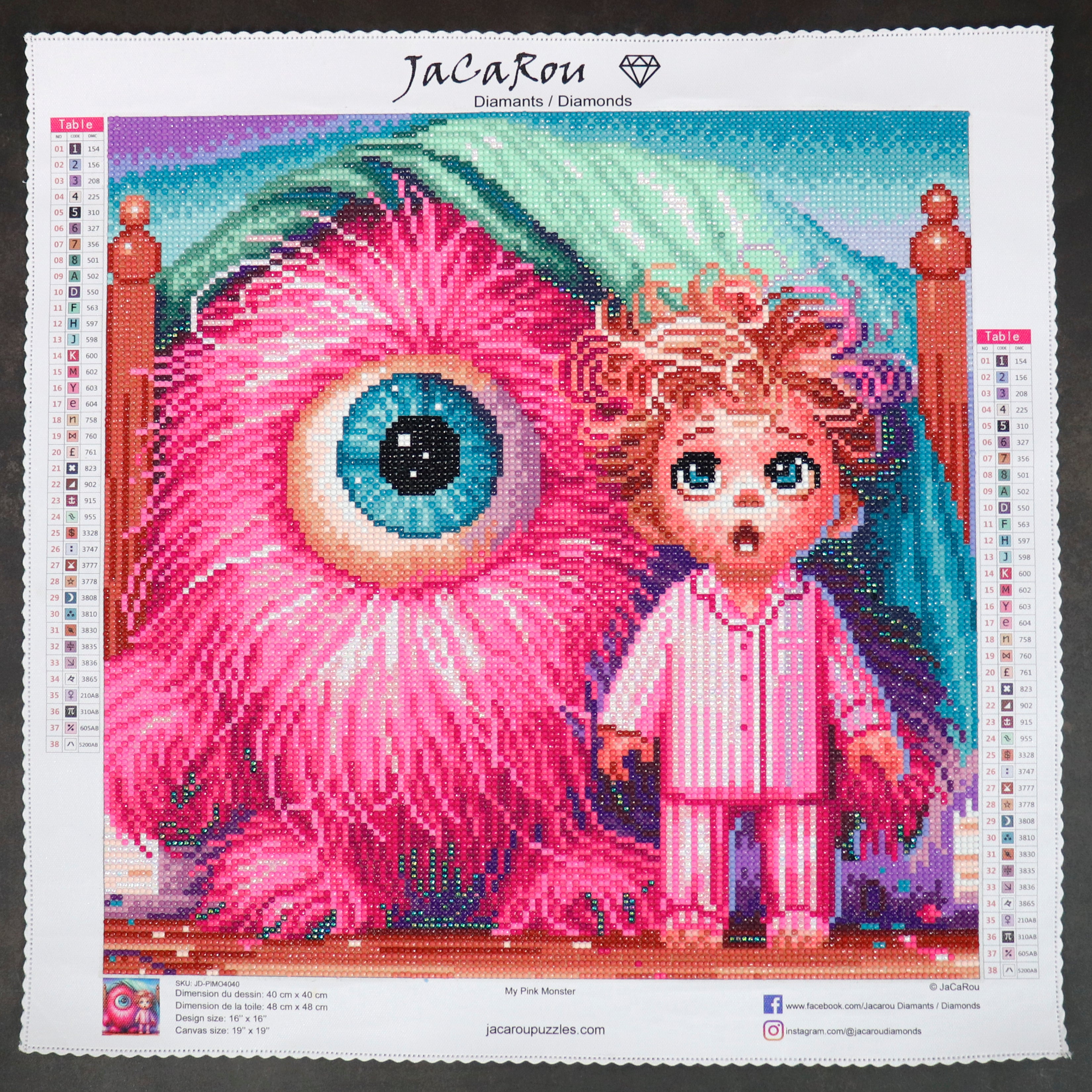 Broderie de diamant RONDS - MY PINK MONSTER