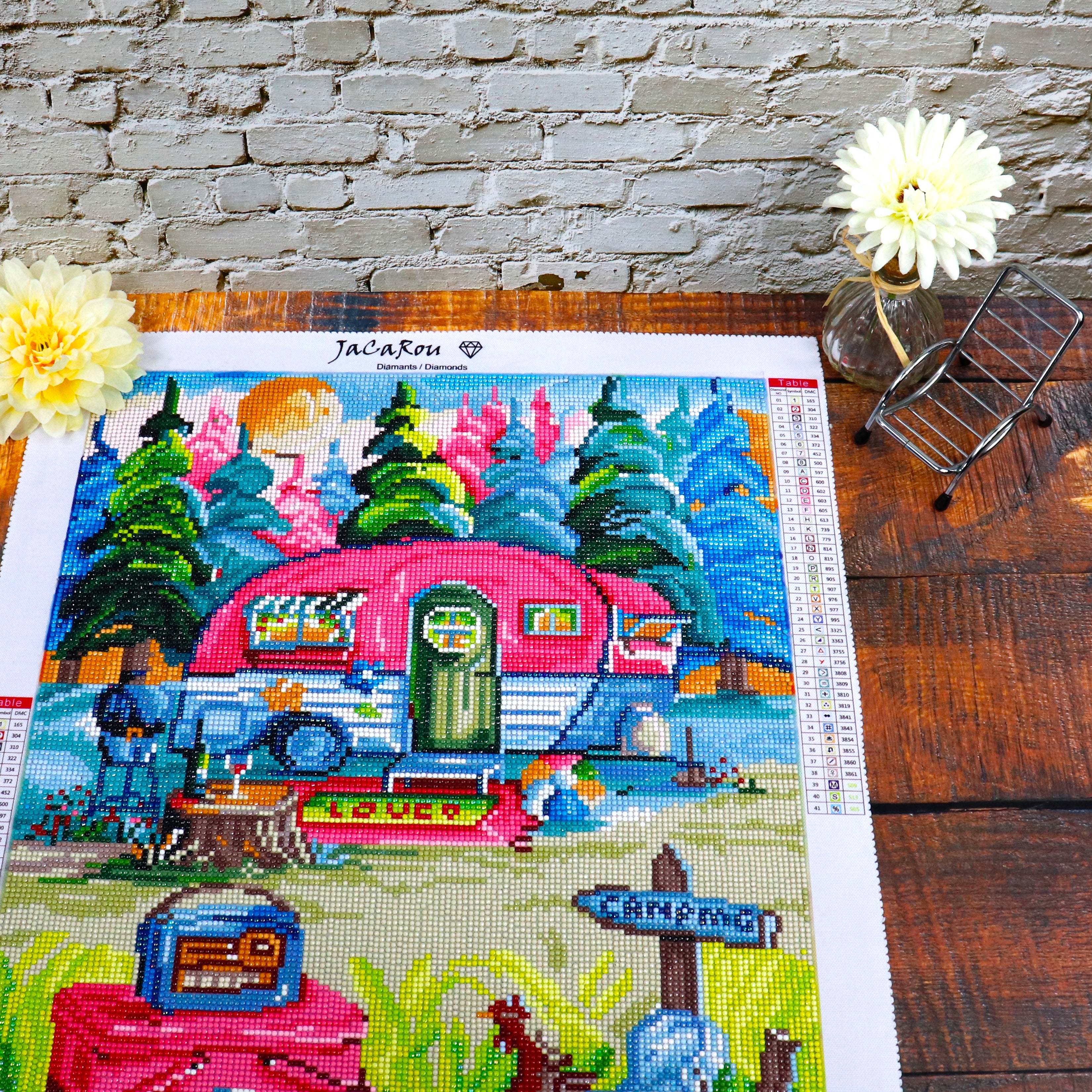 Diamond Painting - LA POULE EN CAMPING