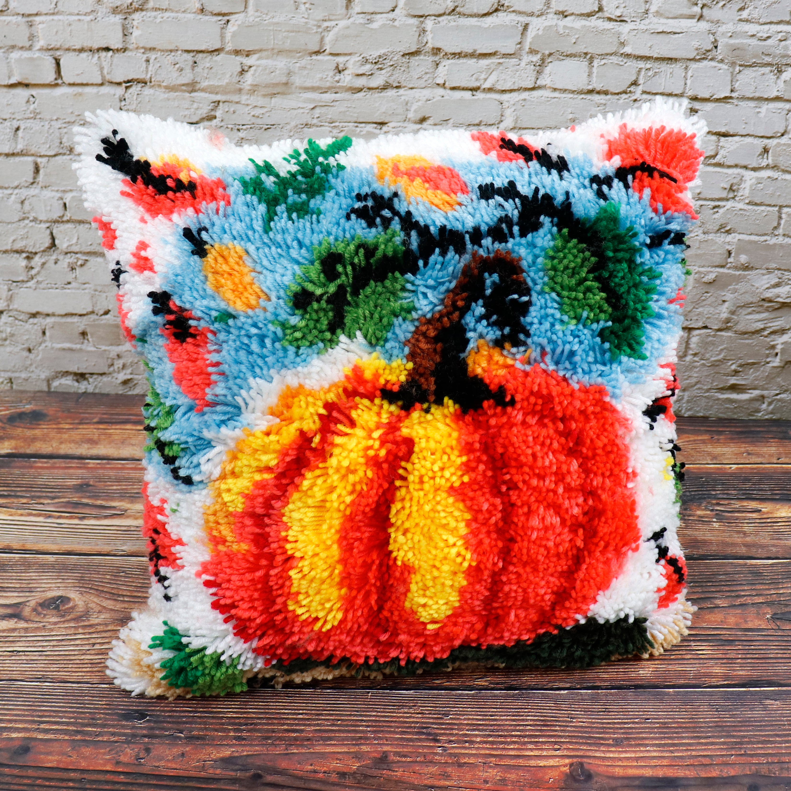 Points noués - Housse de coussin - CITROUILLE