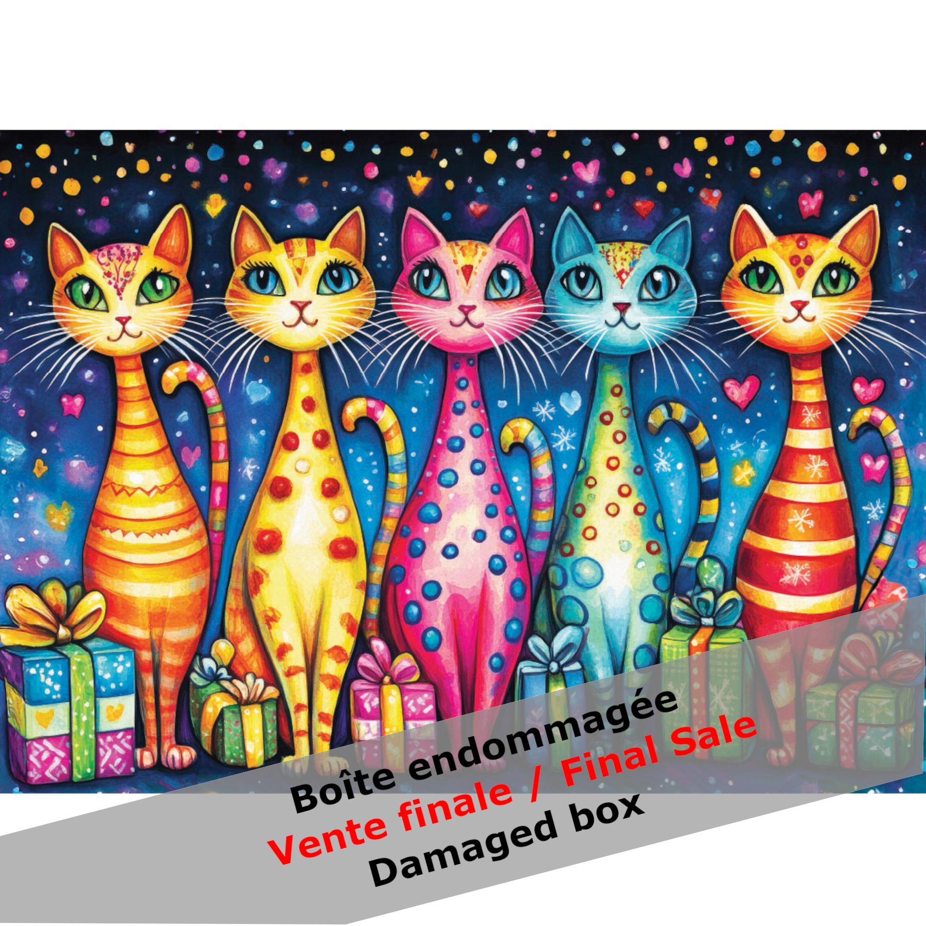 -30% DAMAGED BOX Puzzle 1000 pieces PURRFECTLY WRAPPED