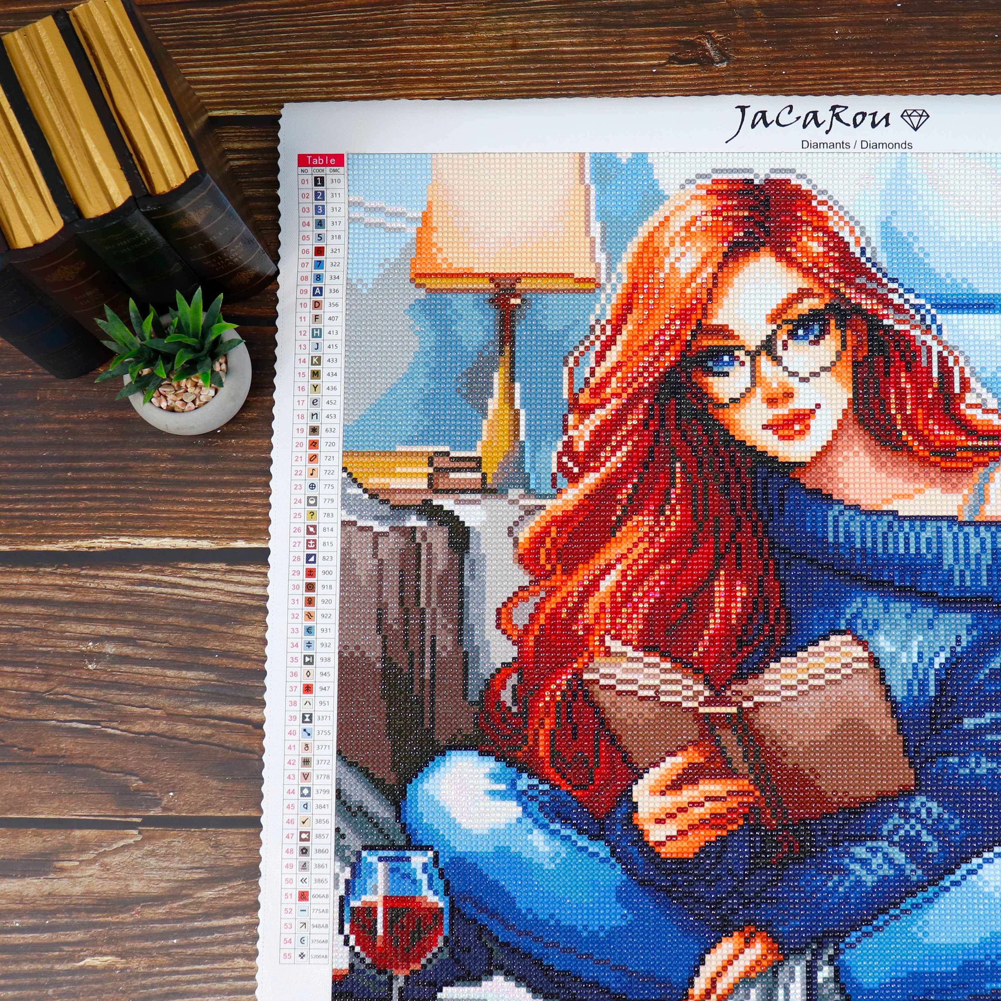 Broderie de diamants RONDS - READING A BOOK