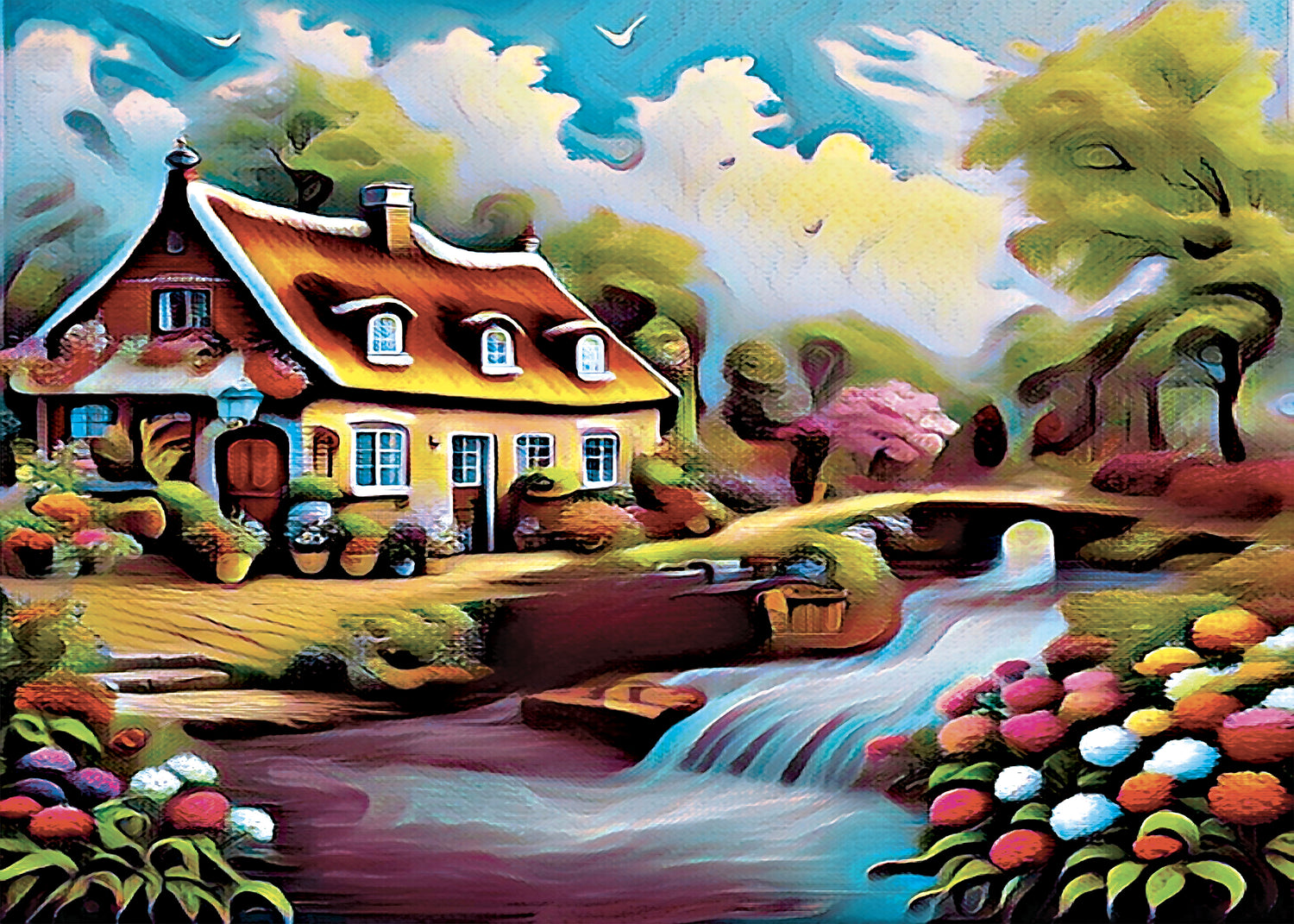 Diamond Painting - RIVERSIDE RETREAT HAVEN