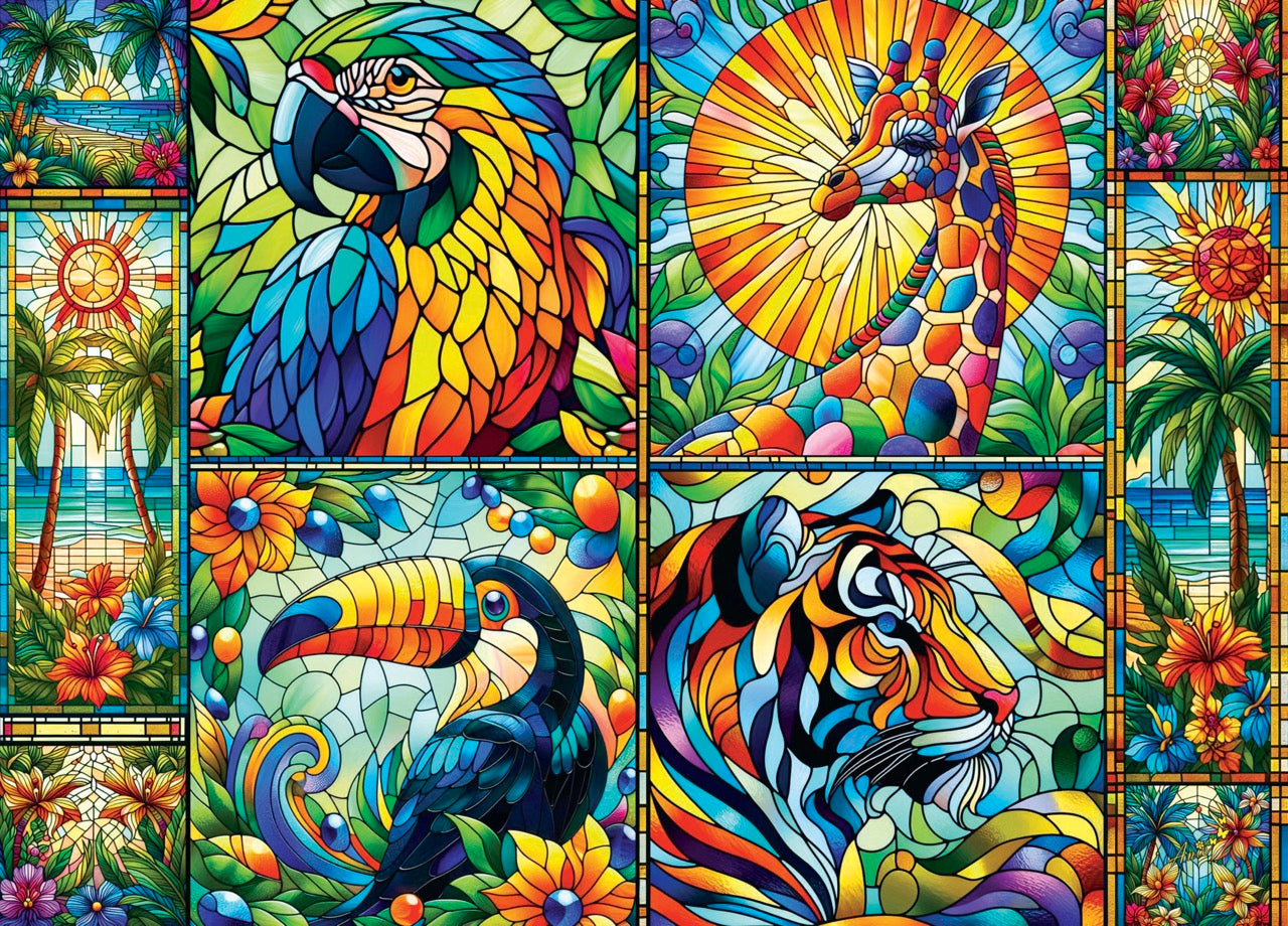 Puzzle - STAINED GLASS JUNGLE