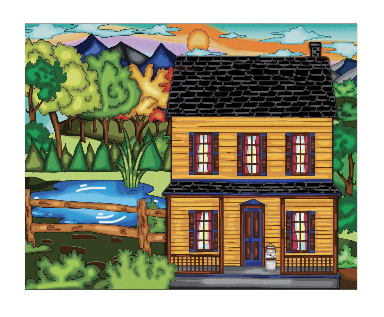 Diamond Painting - SUNKISSED YELLOW HOME
