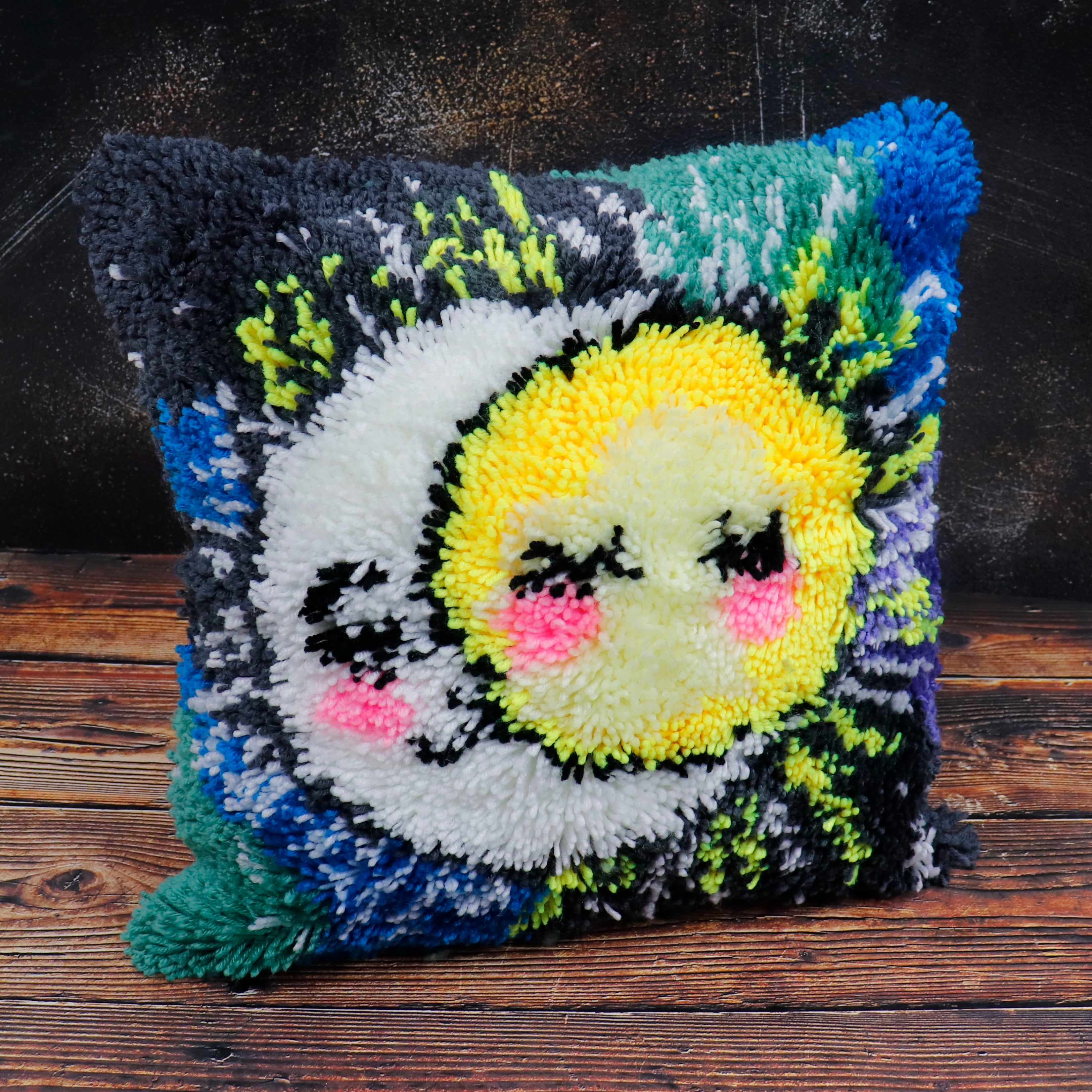 Points noués - Housse de coussin - SOLEIL