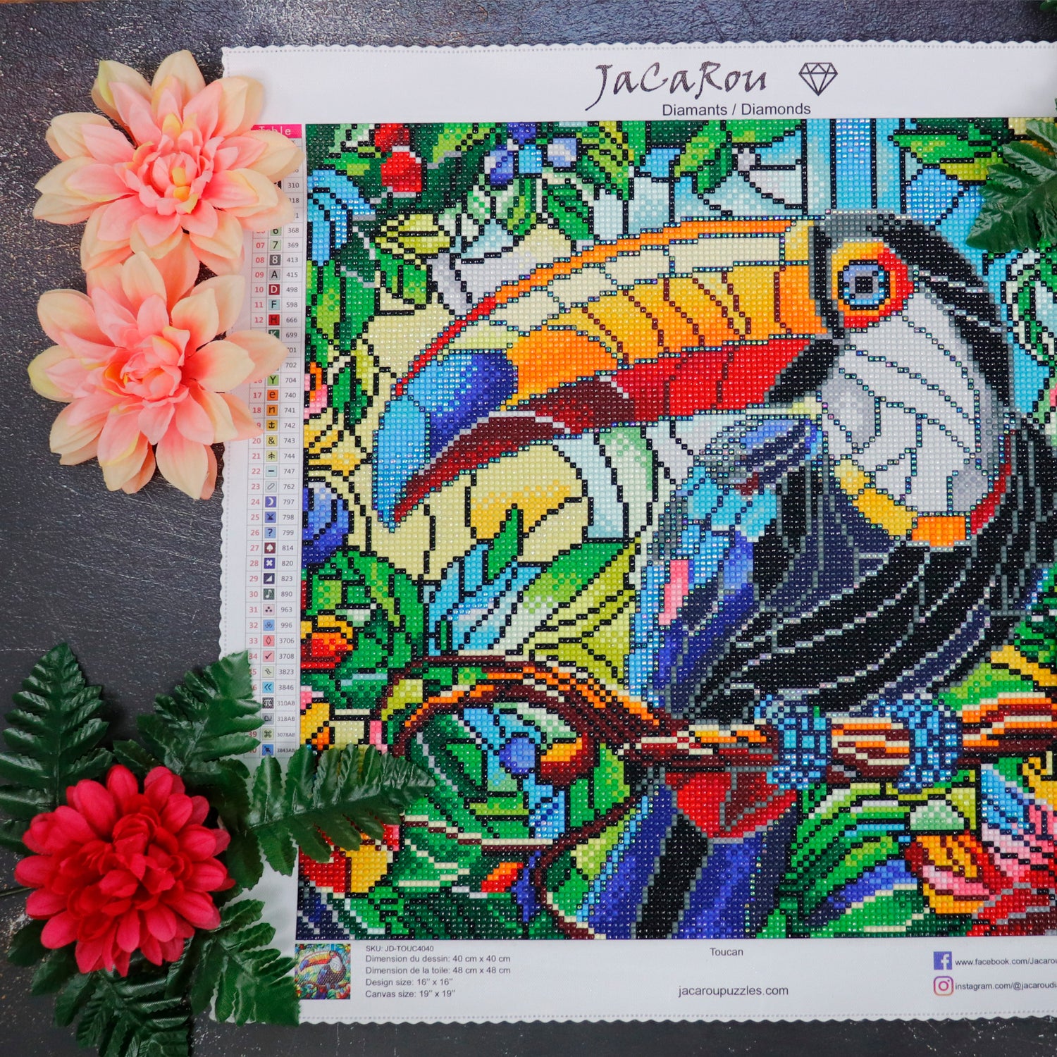 Broderie de diamant RONDS - TOUCAN